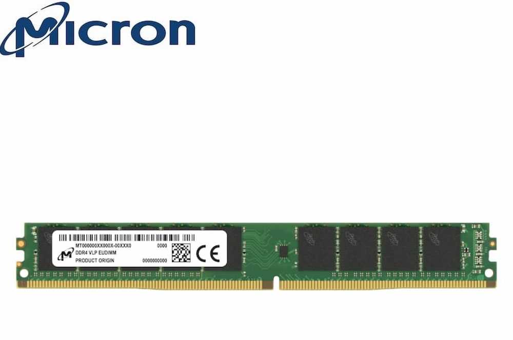 Micron DDR4 VLP ECC UDIMM 8GB 1Rx8 3200 (MTA9ADF1G72AZ-3G2E1R) thumbnail