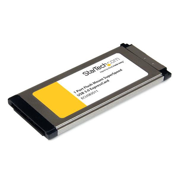 StarTech.com 1-poorts verzonken gemonteerde ExpressCard SuperSpeed USB 3.0 kaartadapter met UASP-ondersteuning (ECUSB3S11) thumbnail