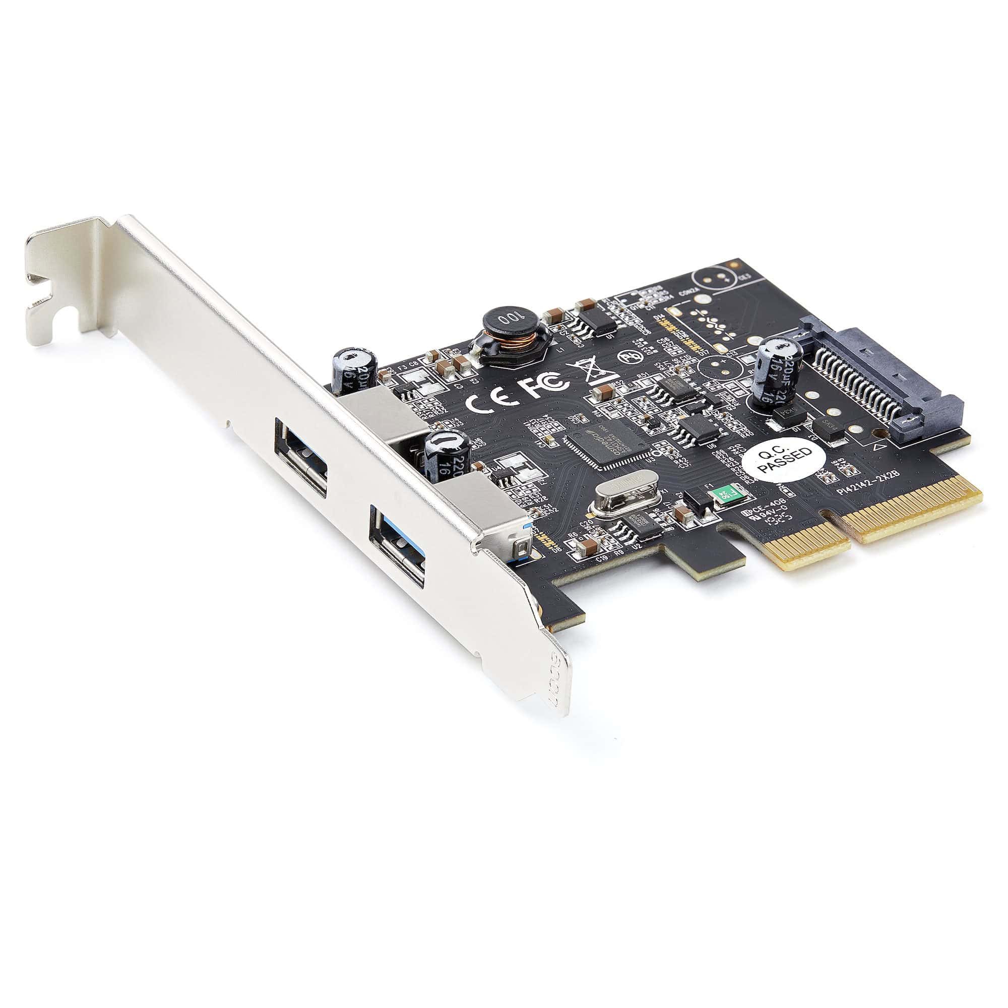StarTech.com 2-Port USB PCIe Kaart met 10Gbps/poort - USB 3.2 Gen 2 Type-A PCI Express 3.0 x2 Host Controller Kaart - Add-On Adapter Kaart - Full/Low Profile - Windows & Linux (PEXUSB312A3) thumbnail