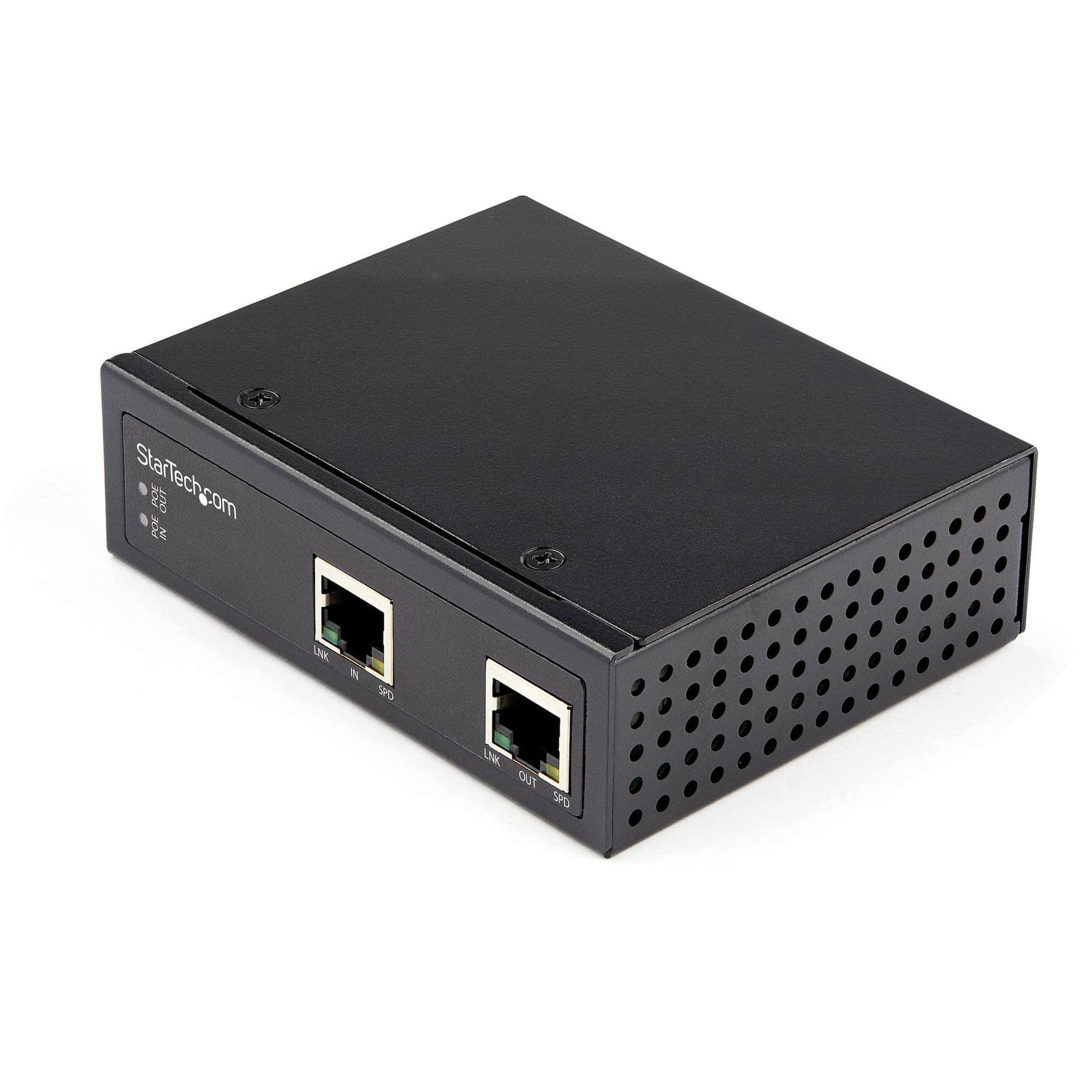 StarTech.com Industrial Single Port Gigabit PoE Extender 60W 802.3bt PoE /PoE+/ PoE++ 100m Power Over Ethernet Netwerk Range Extender IP-30 -40°C to +75°C (POEEXT1G60W) thumbnail
