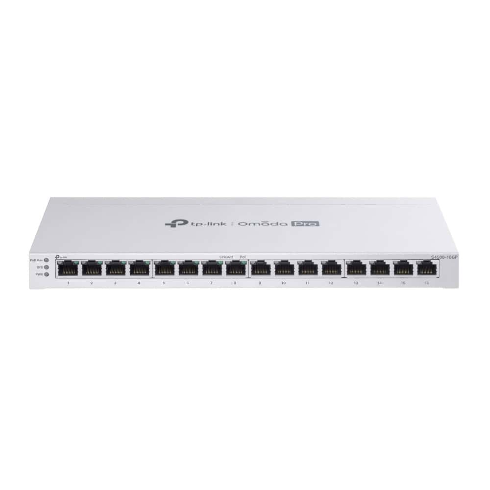TP-Link Omada Pro S4500-16GP netwerk-switch Managed L2/L2+ Gigabit Ethernet (10/100/1000) Power over Ethernet (PoE) Grijs (S4500-16GP) thumbnail