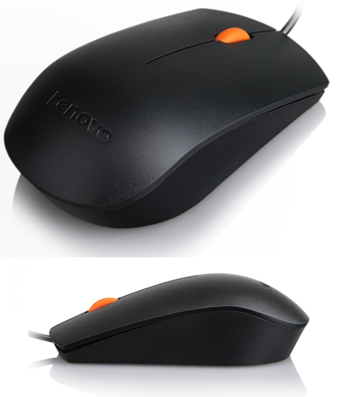 Lenovo Mouse Ambidextrous - USB Type-A - 1600 DPI - Black - Maus (GX30M41577) (GX30M41577) thumbnail