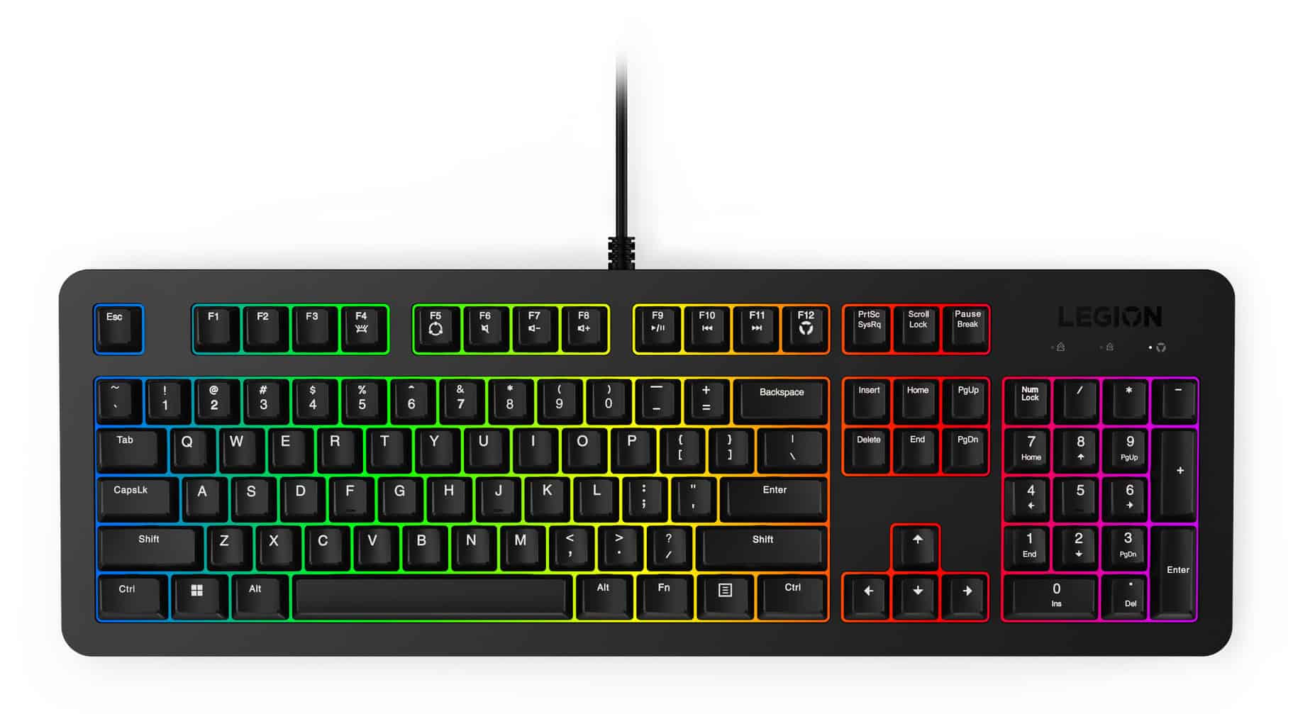 Lenovo K310 toetsenbord Gamen USB Amerikaans Engels Zwart (GY41N91873) thumbnail