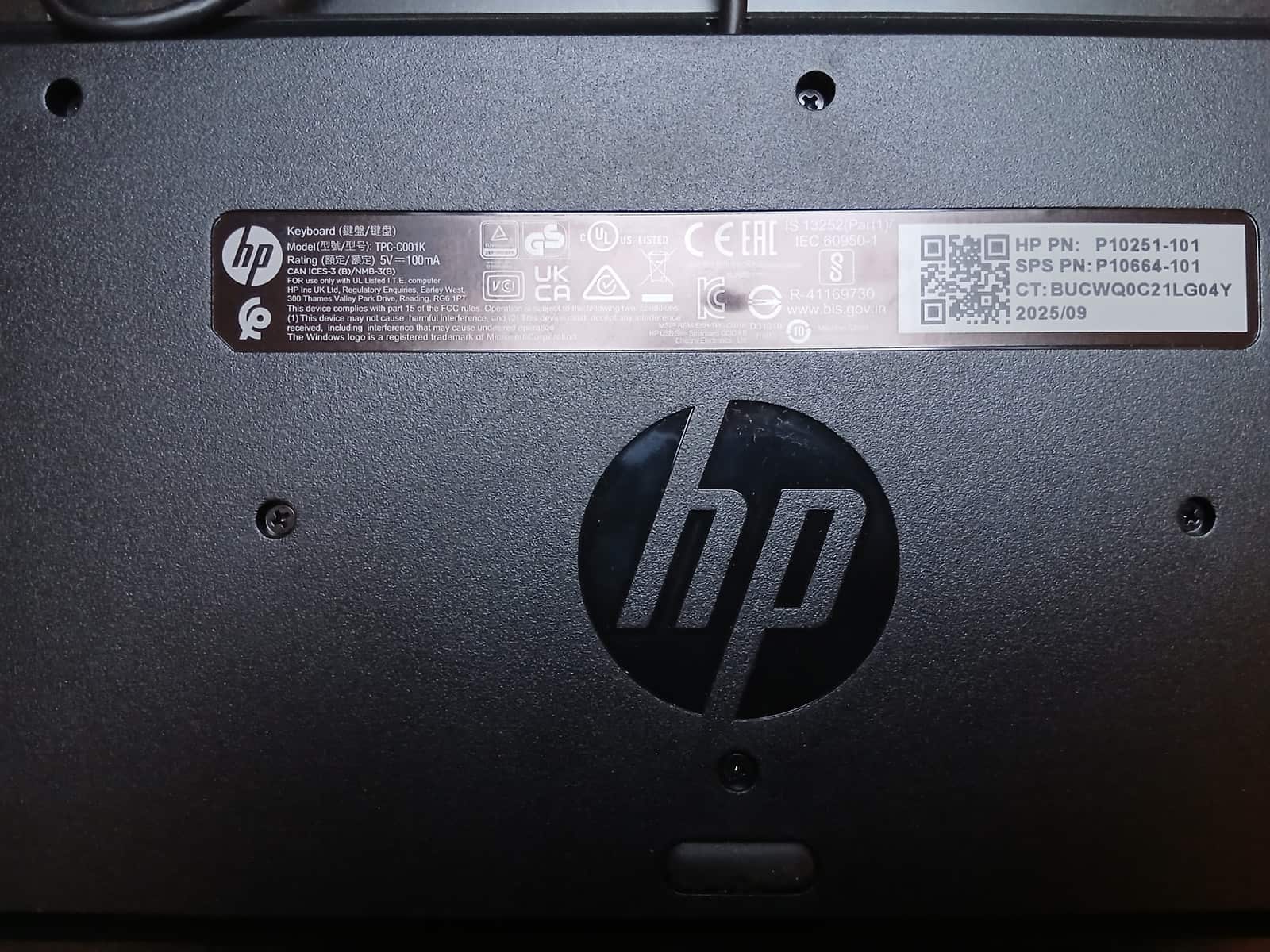 HP SPS-KBD HP USB SLIM SMTCD CCID C UK (P10664-031) thumbnail