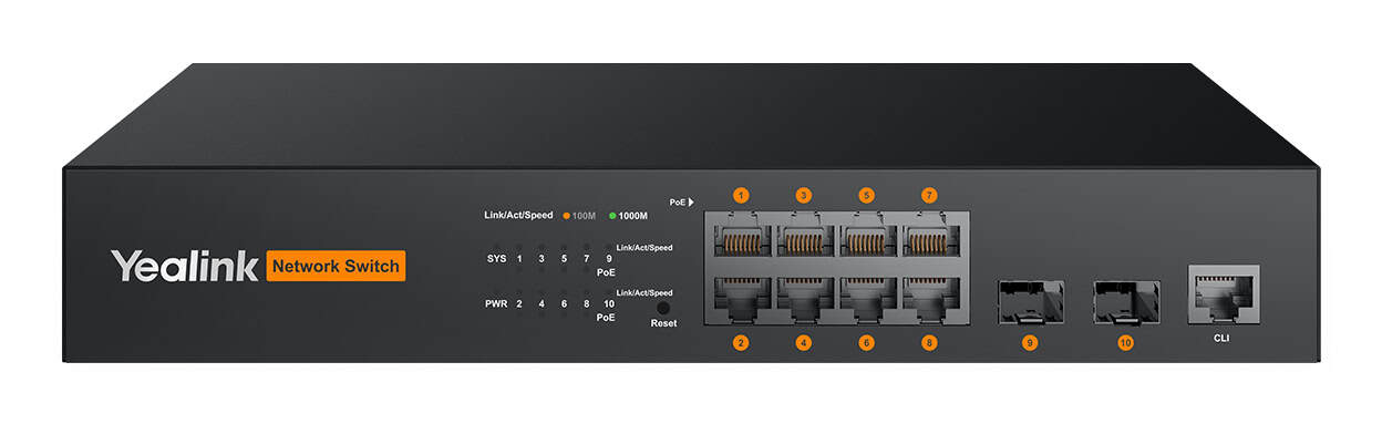 Yealink RCH80 Managed L2+ Power over Ethernet (PoE) Zwart (1303227) thumbnail