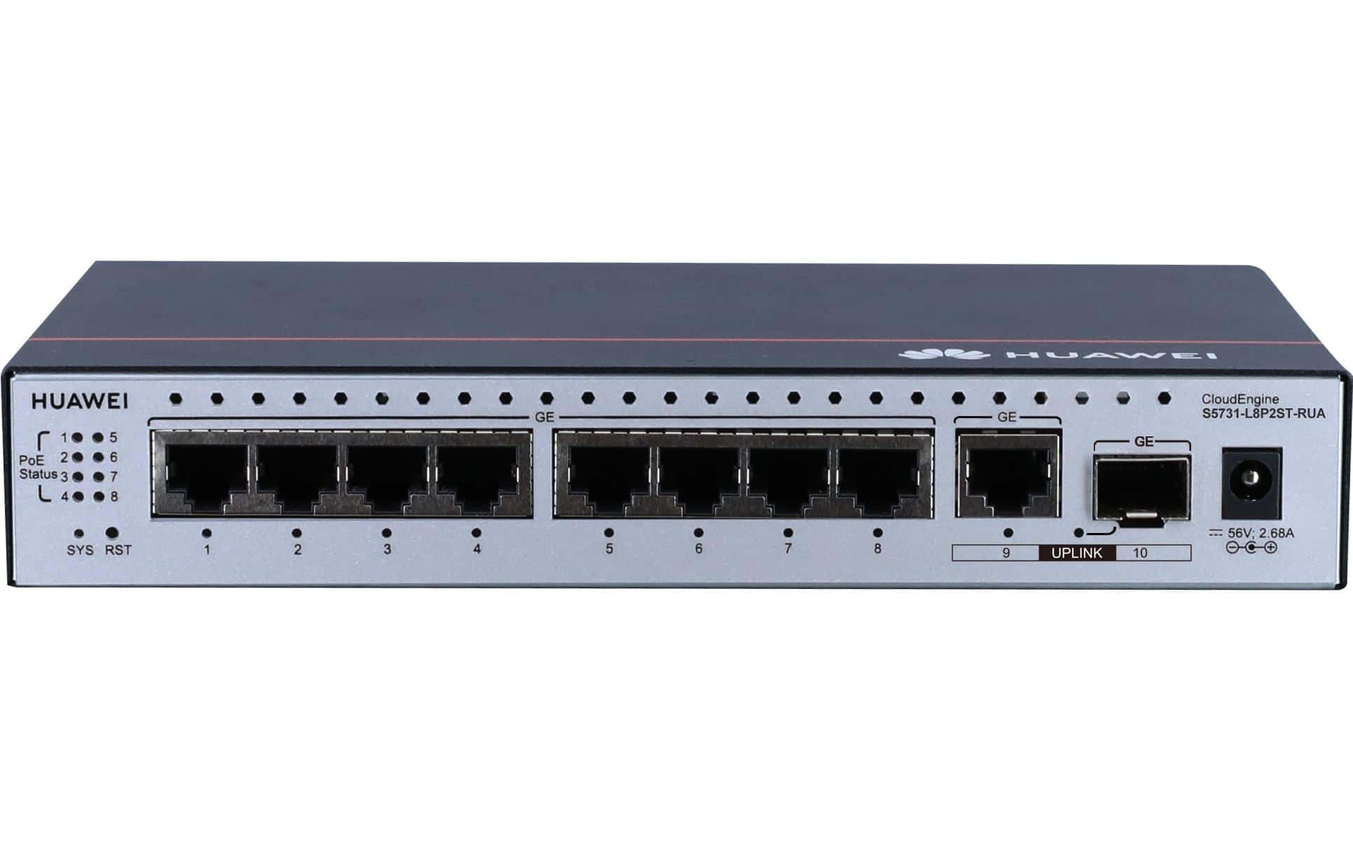 Huawei Switch S5731-L4P2HT-RUA (4*GE ports, PoE++, 1*GE hybrid optical-electrical SFP port, 1*GE port, PoE input) + license L-ML (S5731-L4P2HT-RUA) thumbnail