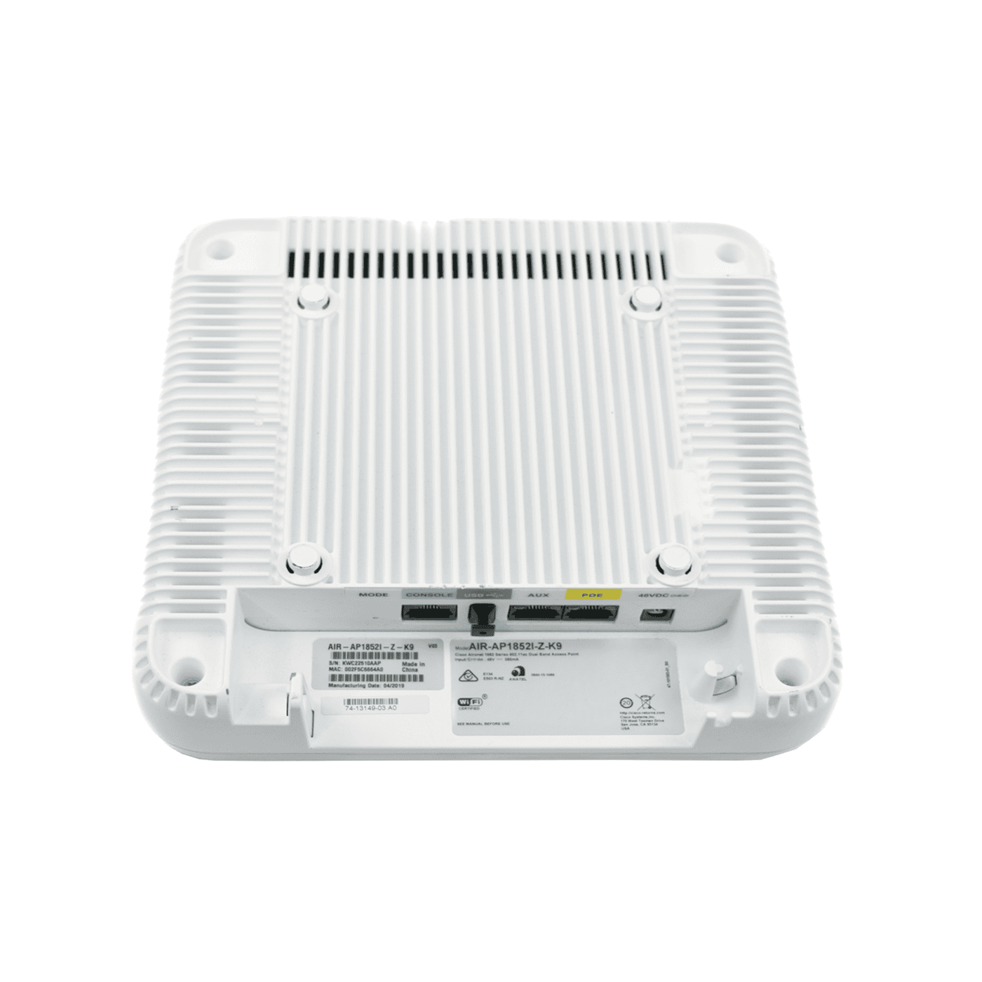 Cisco 802.11ac Wave 2 4 4 4SS Int Ant E Reg Dom (AIR-AP1852I-E-K9) thumbnail