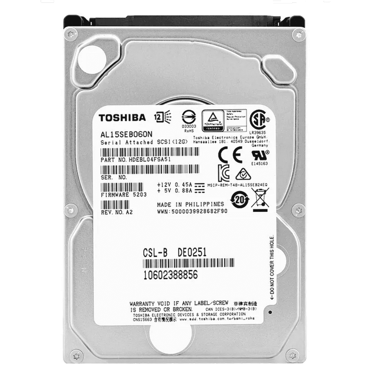 Fujitsu HD SAS 12G 600GB 10K 512N HOT PL 2.5 Inch EP (AL15SEB060N) AL15SEB060N (AL15SEB060N) thumbnail