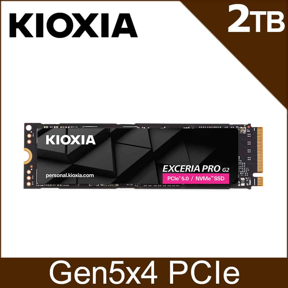 Kioxia Exceria Pro G2 2TB PCIe 5.0 NVMe (LVE10Z2T04G8) thumbnail