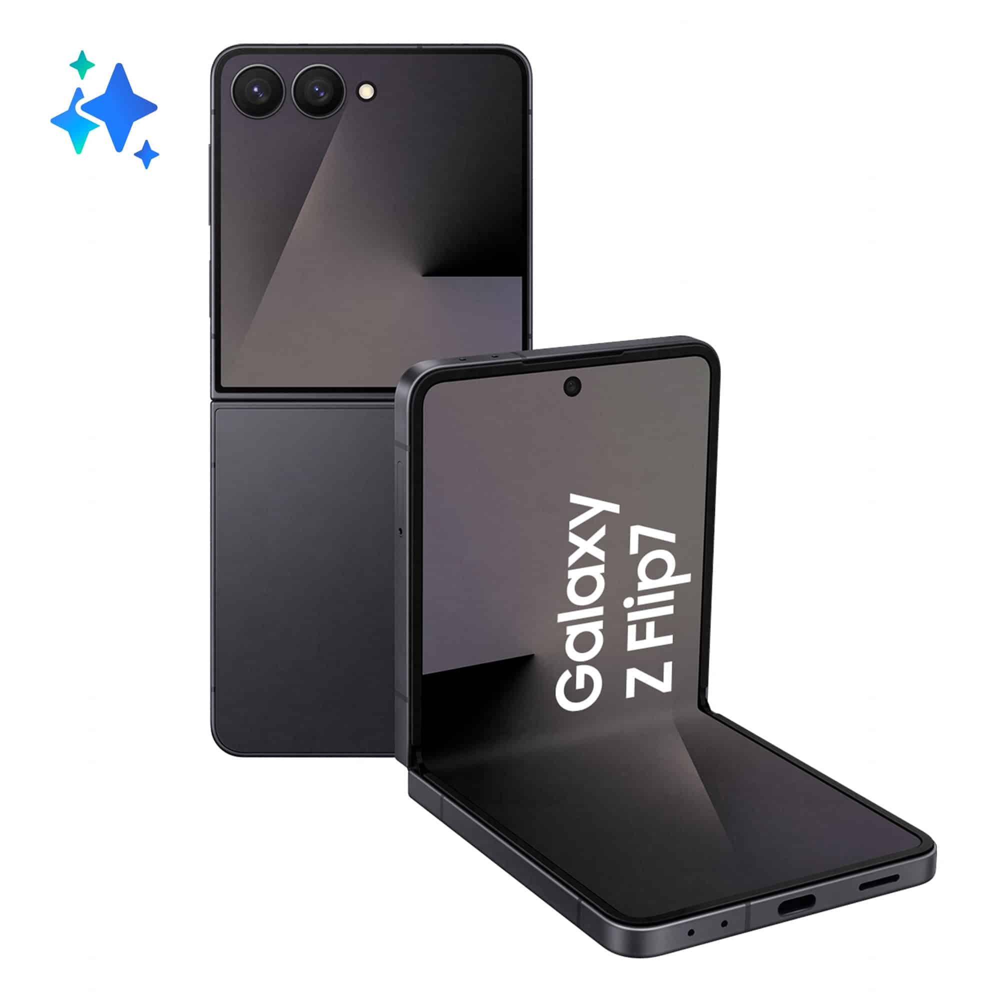 Samsung Galaxy Z Flip7 17,3 cm (6.8) 5G 12 GB 256 GB 4300 mAh Zwart (SM-F766BZKGEUE) thumbnail