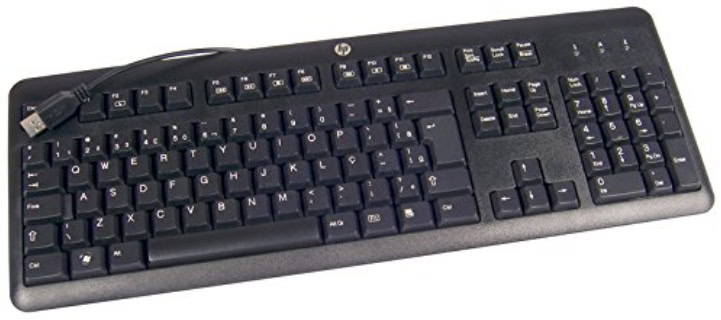 HP 672647-L33 toetsenbord Kantoor USB QWERTY US International Zwart (672647-L33) thumbnail