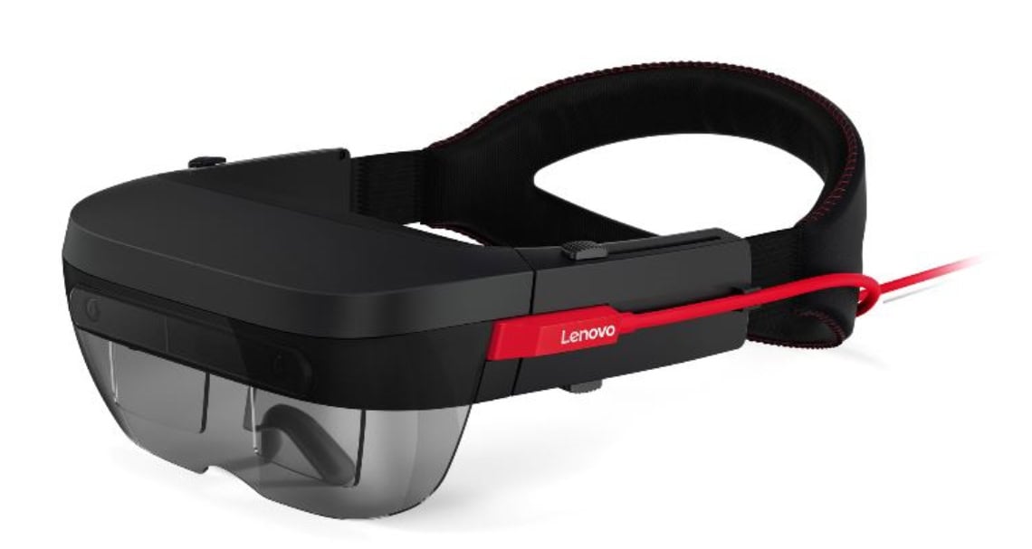 Lenovo ThinkReality A6 Op het hoofd gedragen beeldscherm (HMD) 380 g Zwart (20QLZ4V000) thumbnail
