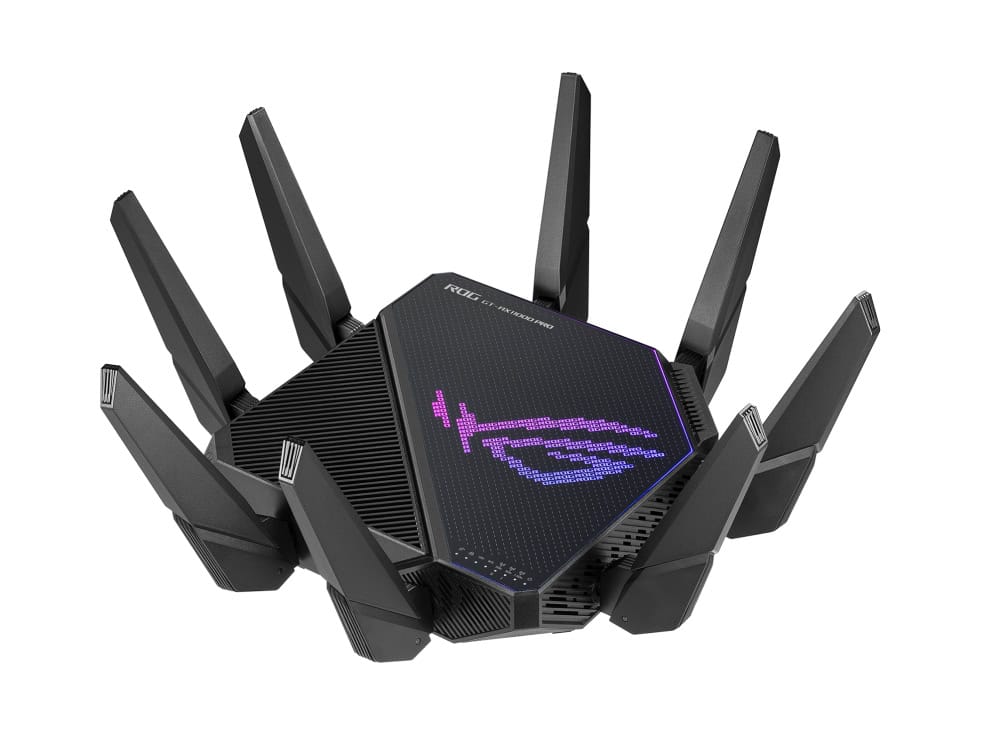 ASUS ROG Rapture GT-AX11000 Pro draadloze router Gigabit Ethernet Tri-band (2.4 GHz / 5 GHz / 5 GHz) Zwart (90IG0720-MU2A00) thumbnail
