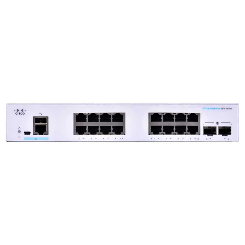 Cisco Switch Business 250-Series 18-Port 1GbE smart managed (CBS250-16T-2G-EU) thumbnail
