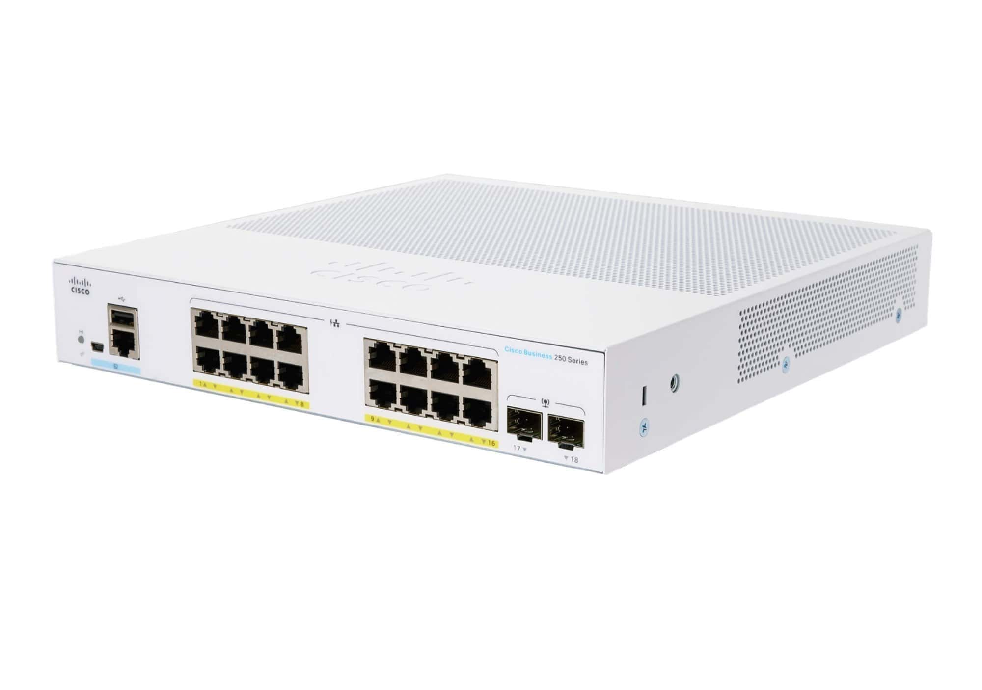 Cisco Switch Business 250-Series 28-Port 1GbE 370W PoE smart managed (CBS250-24FP-4G-EU) thumbnail