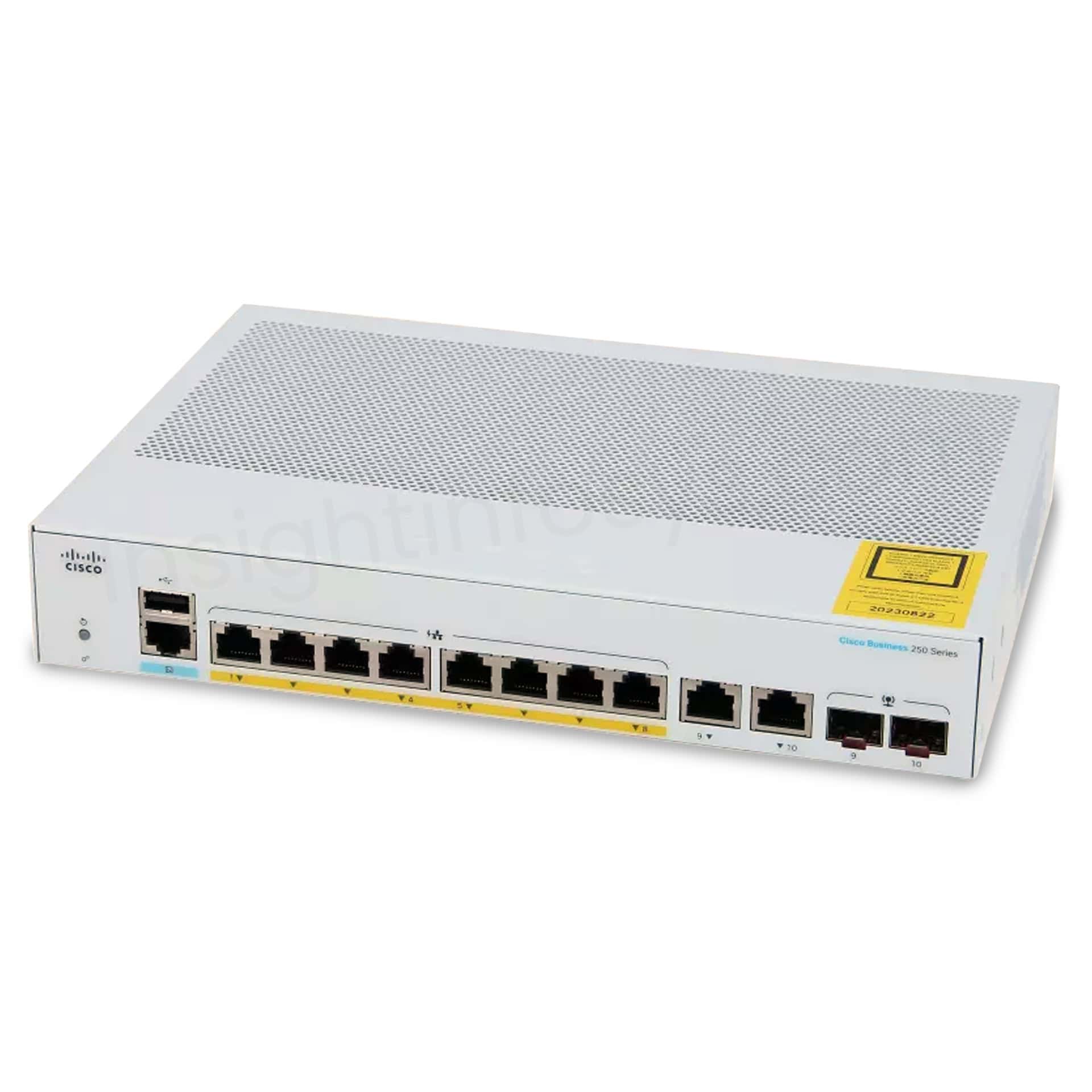 Cisco Switch Business 250-Series 10-Port 1GbE 60W PoE smart managed (CBS250-8P-E-2G-EU) thumbnail