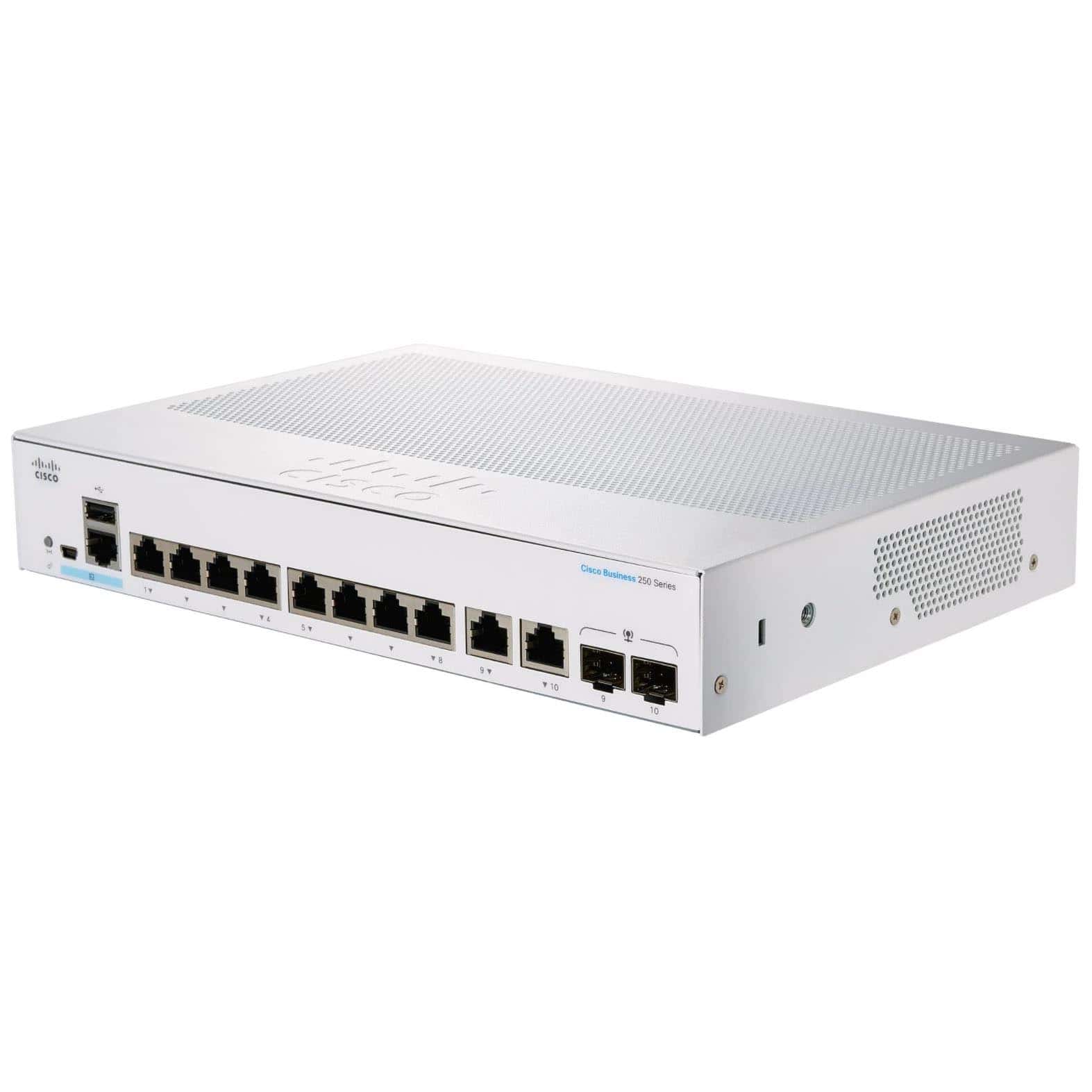 Cisco Switch Business 250-Series 10-Port 1GbE smart managed (CBS250-8T-E-2G-EU) thumbnail
