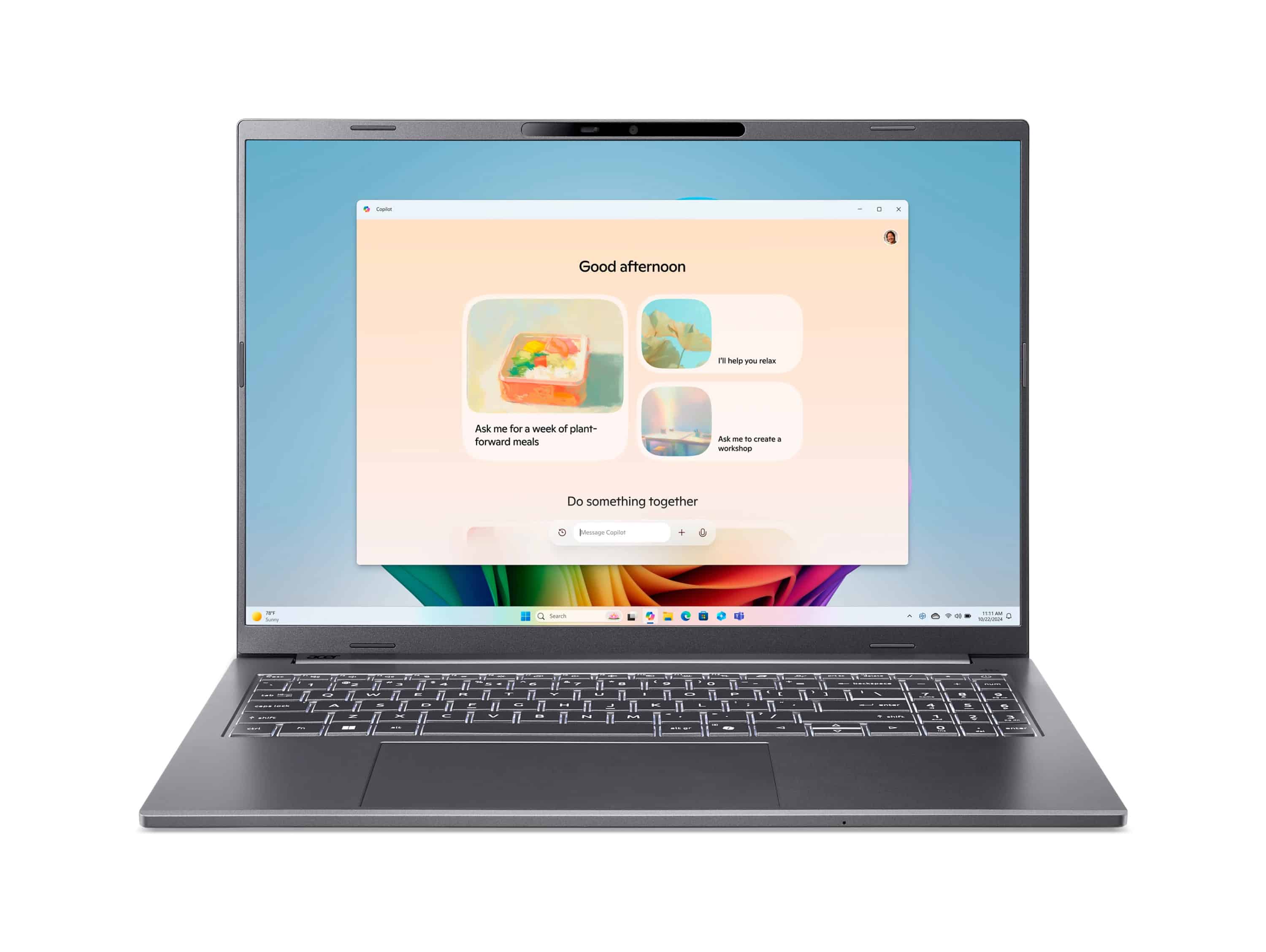 Acer Aspire 16 AI A16-61M-R2SM Copilot+ PC AMD Ryzen AI 7 350 Laptop 40,6 cm (16") WUXGA 16 GB LPDDR5x-SDRAM 512 GB SSD Wi-Fi 6E (802.11ax) Windows 11 Home Grijs (NX.JLLEH.001) thumbnail