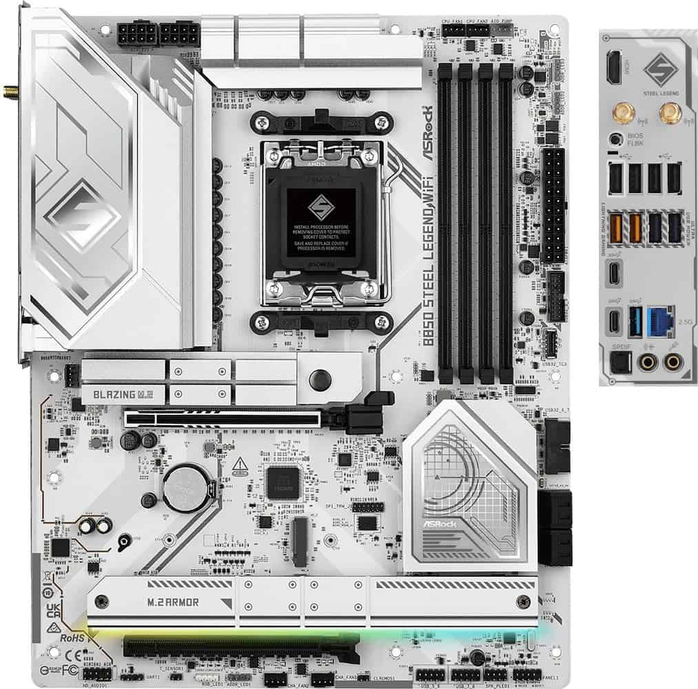 ASRock B850  Steel Legend WiFi   AM5 (90-MXBQS-A0UAYZ) thumbnail