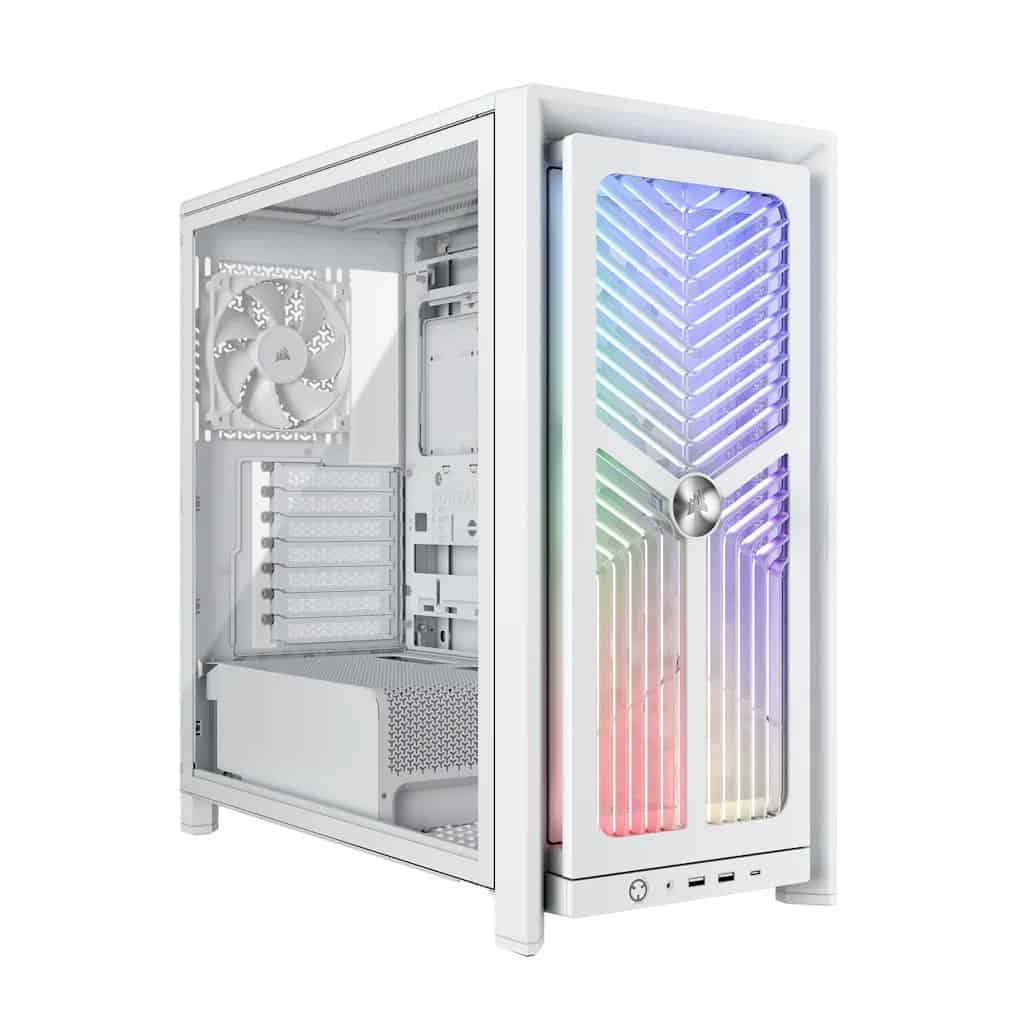 CORSAIR Geh Midi FRAME 4000X RS Mid-Tower, White (CC-9011303-WW) thumbnail