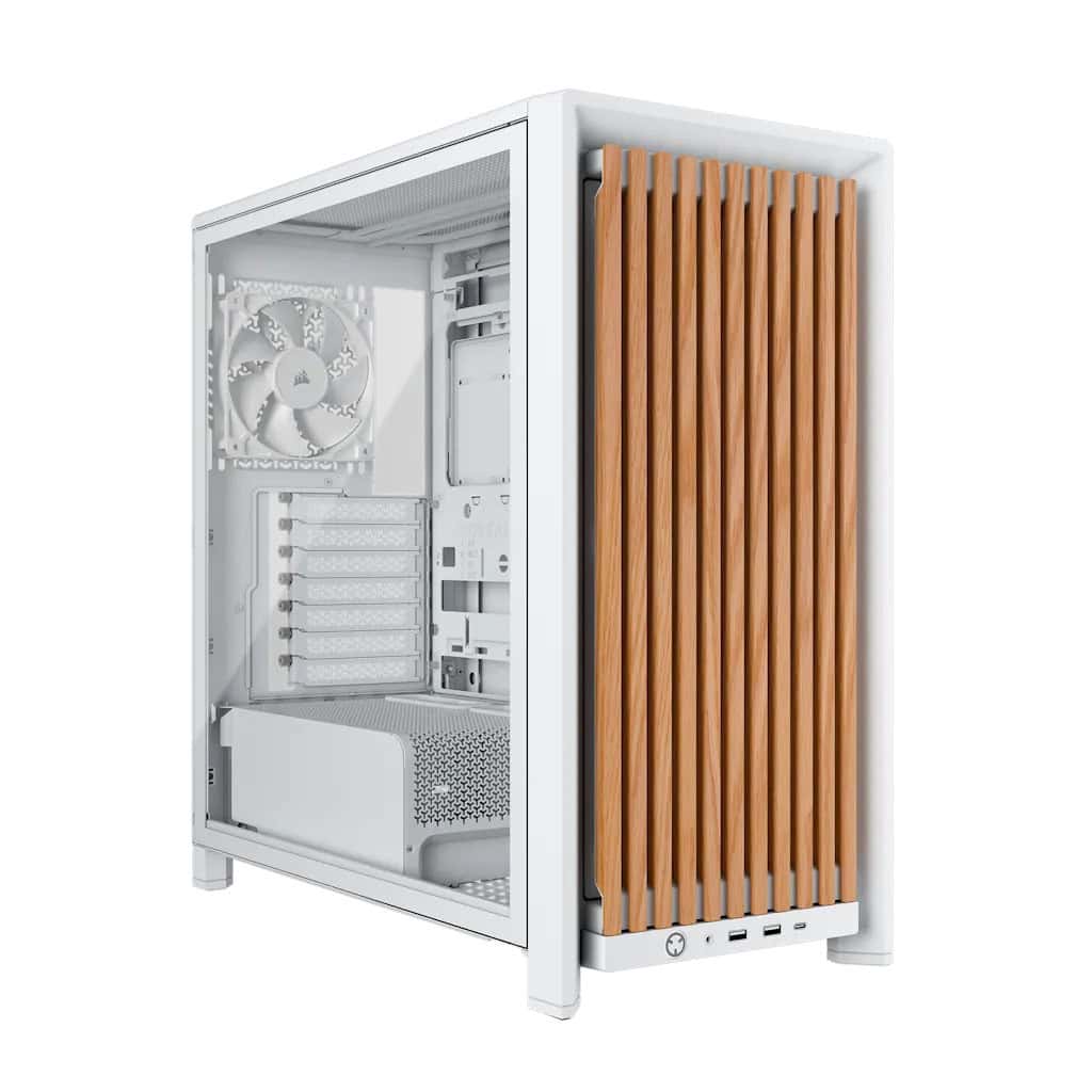 CORSAIR Geh Midi FRAME 4000D RS Wood Mid-Tower, White/Oak (CC-9011341-WW) thumbnail