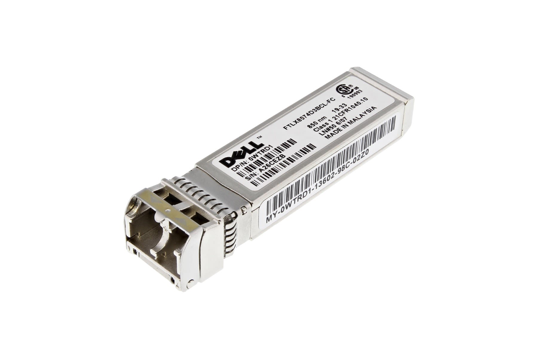 Dell Finisar 10Gbps SFP+ Transceiver Module (N743D-RFB) thumbnail