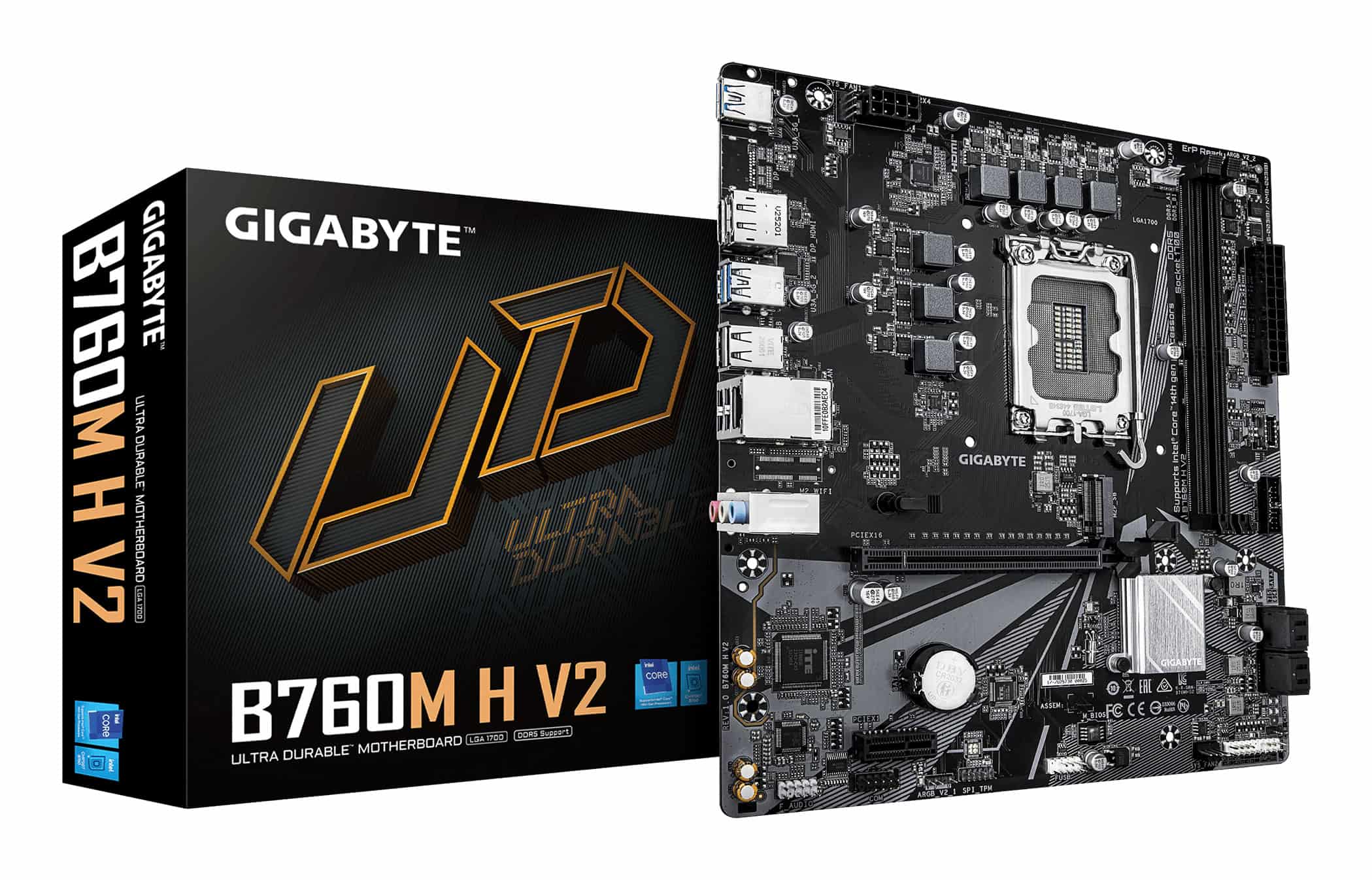GIGABYTE B760M H V2 moederbord Intel B760 Express LGA 1700 micro ATX (B760M H V2) thumbnail