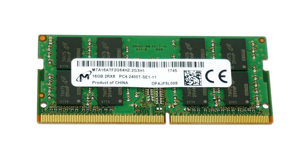 MICRON 16GB (1*16GB) 2RX8 PC4-19200T-S DDR4-2400MHZ SODIMM (MTA16ATF2G64HZ-2G3) thumbnail