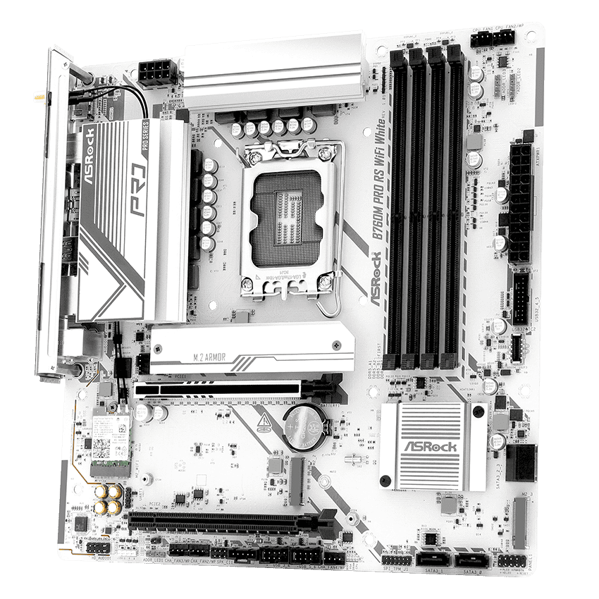 ASRock MB Sc LGA1700 B760M PRO RS - Intel B760 - 4xDDR5 - 1xDP - 1xHDMI - mATX (B760MPRORS) thumbnail