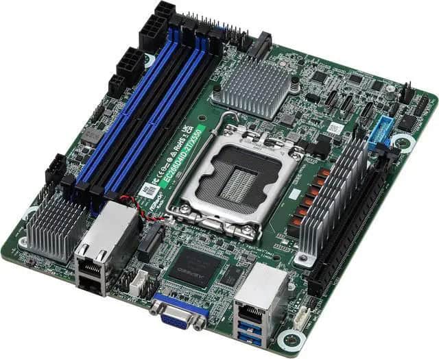ASRock EC266D4ID-2T/X550, 1xSKT, LGA 1700, Intel Xeon 6, SATA, NVMe, 2xM.2, 2x10GbE, IPMI (EC266D4ID-2T/X550) thumbnail