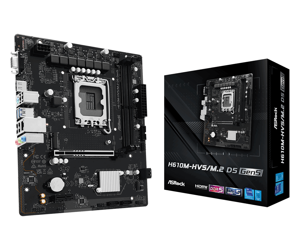 ASRock H610M-HVS Motherboard (H610M-HVS) thumbnail