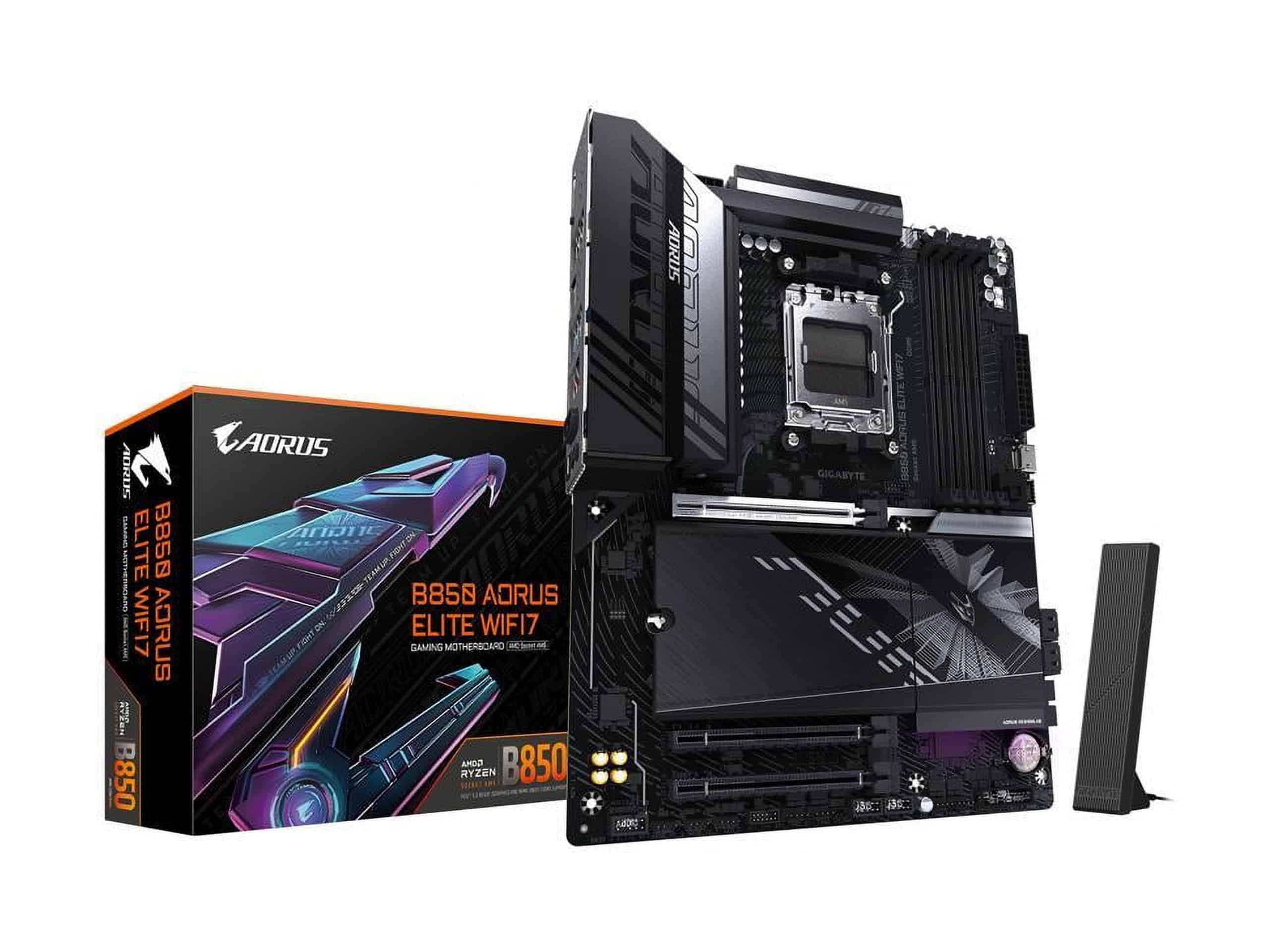 GIGABYTE MB Sc AM5 B850 A ELITE WF7 ICE - AMD B850 - 4xDDR5 - 1xDP - WiFi - ATX (B850AELITEWF7ICE) thumbnail
