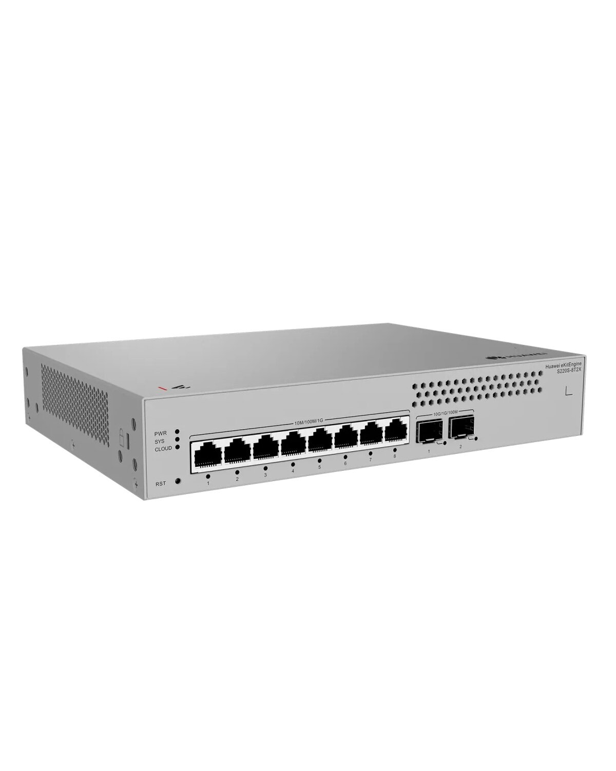 Huawei S220S-8T2X (8*10/100/1000BASE-T ports, 2*10GE SFP+ ports, built-in AC power, Fanless) (98012455) thumbnail