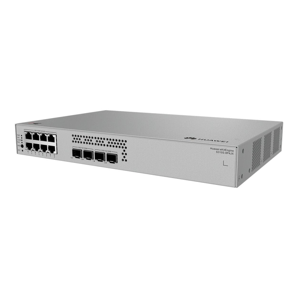 Huawei S310S-8P4JX (8*10/100/1000BASE-T ports (128 W PoE+), 2*10GE SFP+ ports, 2*2.5GE SFP ports, built-in AC power, Fanless) (98012479) thumbnail