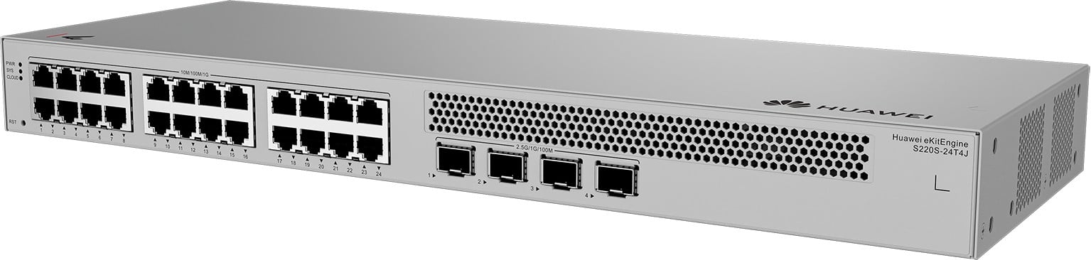 Huawei S220S-24T4J (24*10/100/1000BASE-T ports, 4*2.5GE SFP ports, built-in AC power, Fanless) (98012502) thumbnail