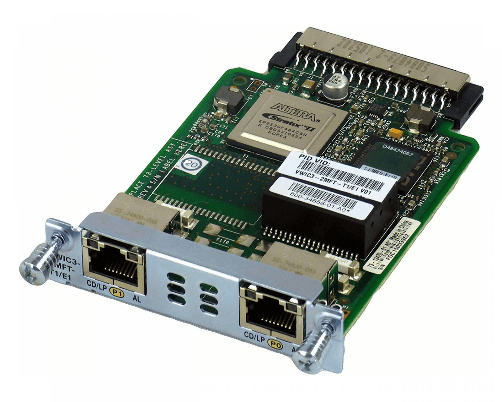 Cisco 2-Port 3rd Gen Multiflex Trunk Voice/WAN Int. Card - G.703 (VWIC3-2MFT-G703) thumbnail