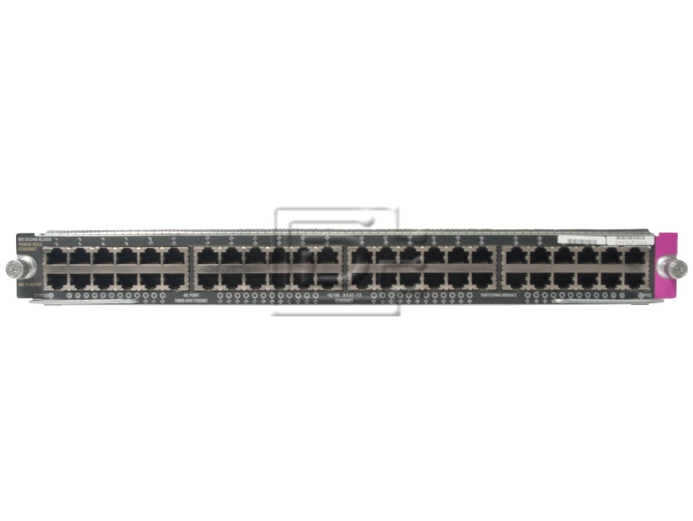 Cisco Catalyst 4500 PoE 802.3af 10/100, 48-Ports (RJ45) (WS-X4248-RJ45) thumbnail