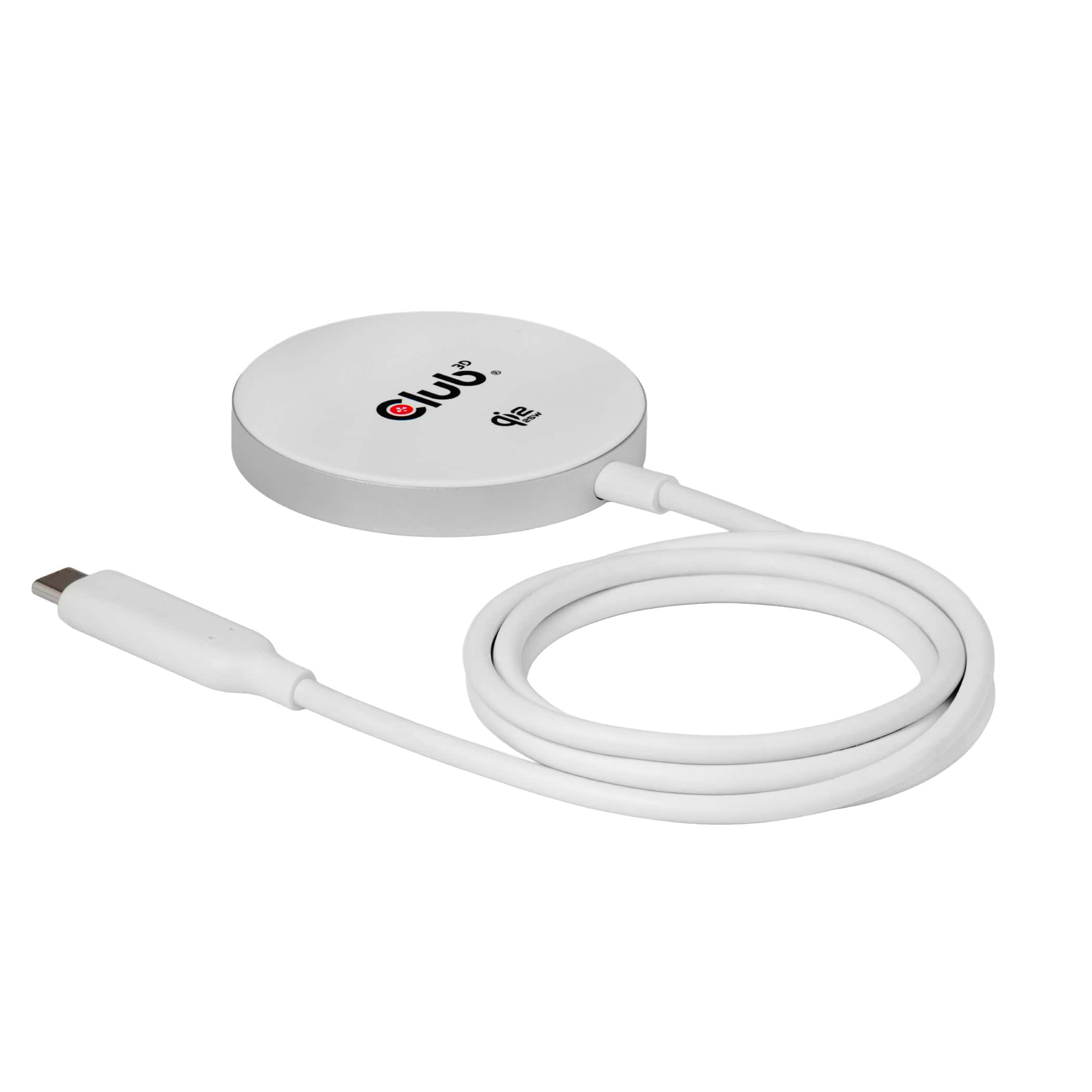 CLUB3D CAC-3027 Qi2 25W draadloze oplader zwart Qi 2.2 MagSafe-compatibel magnetisch pad (CAC-3026) thumbnail