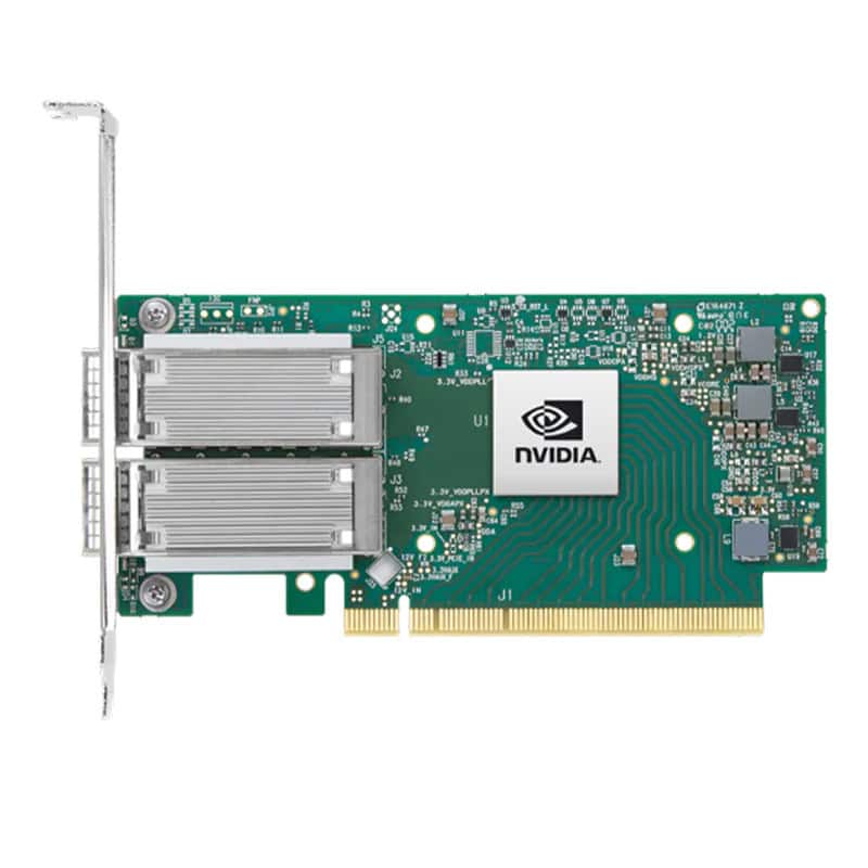 Mellanox ConnectX-5 EN network interface card, 100GbE dual-port QSFP28, PCIe3.0 x16, tall bracket (MCX516A-CCAT) (MCX516A-CCAT) thumbnail