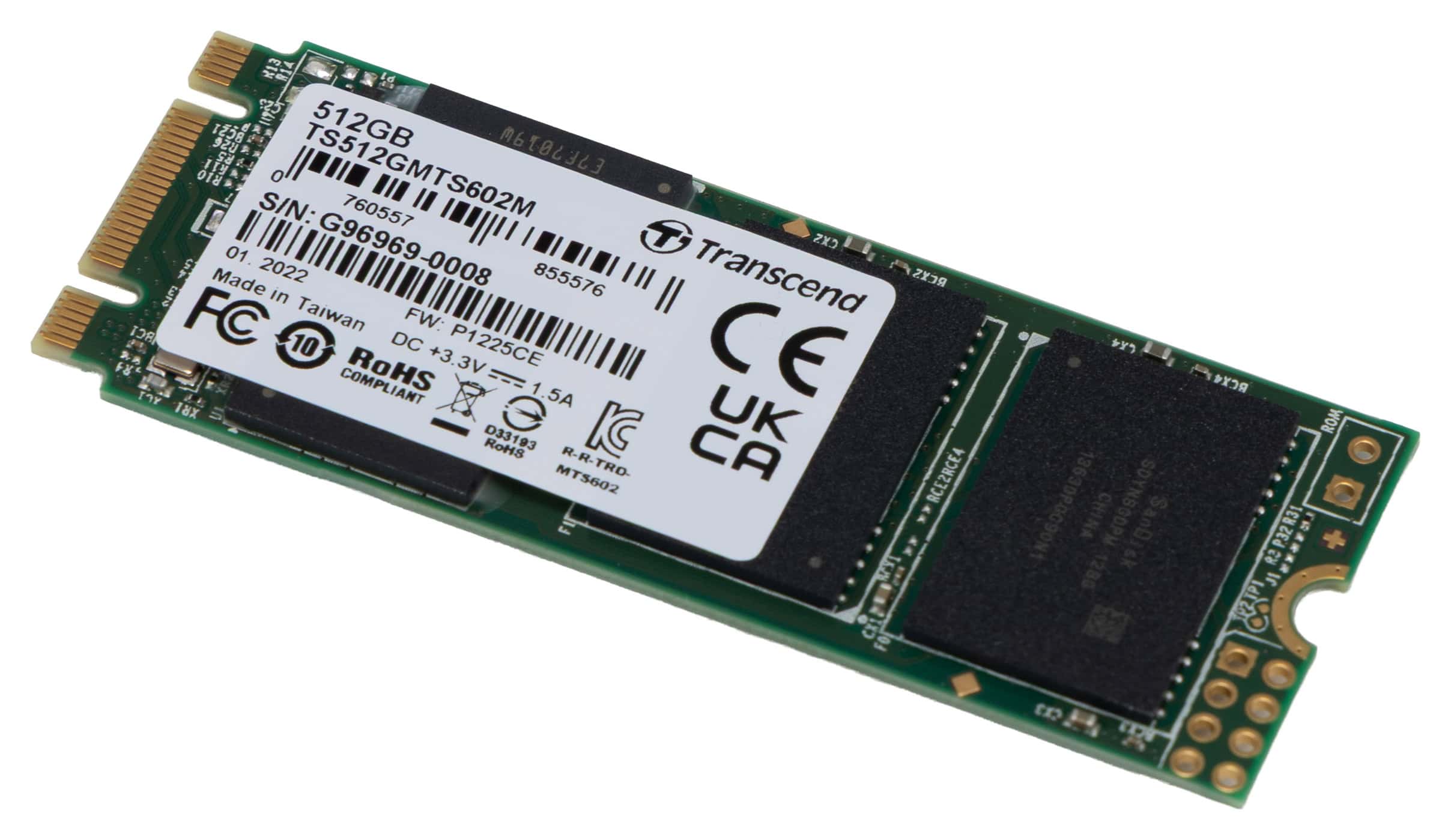 Transcend MTS602M M.2 512 GB Serial ATA III MLC NAND (TS512GMTS602M) (TS512GMTS602M) thumbnail