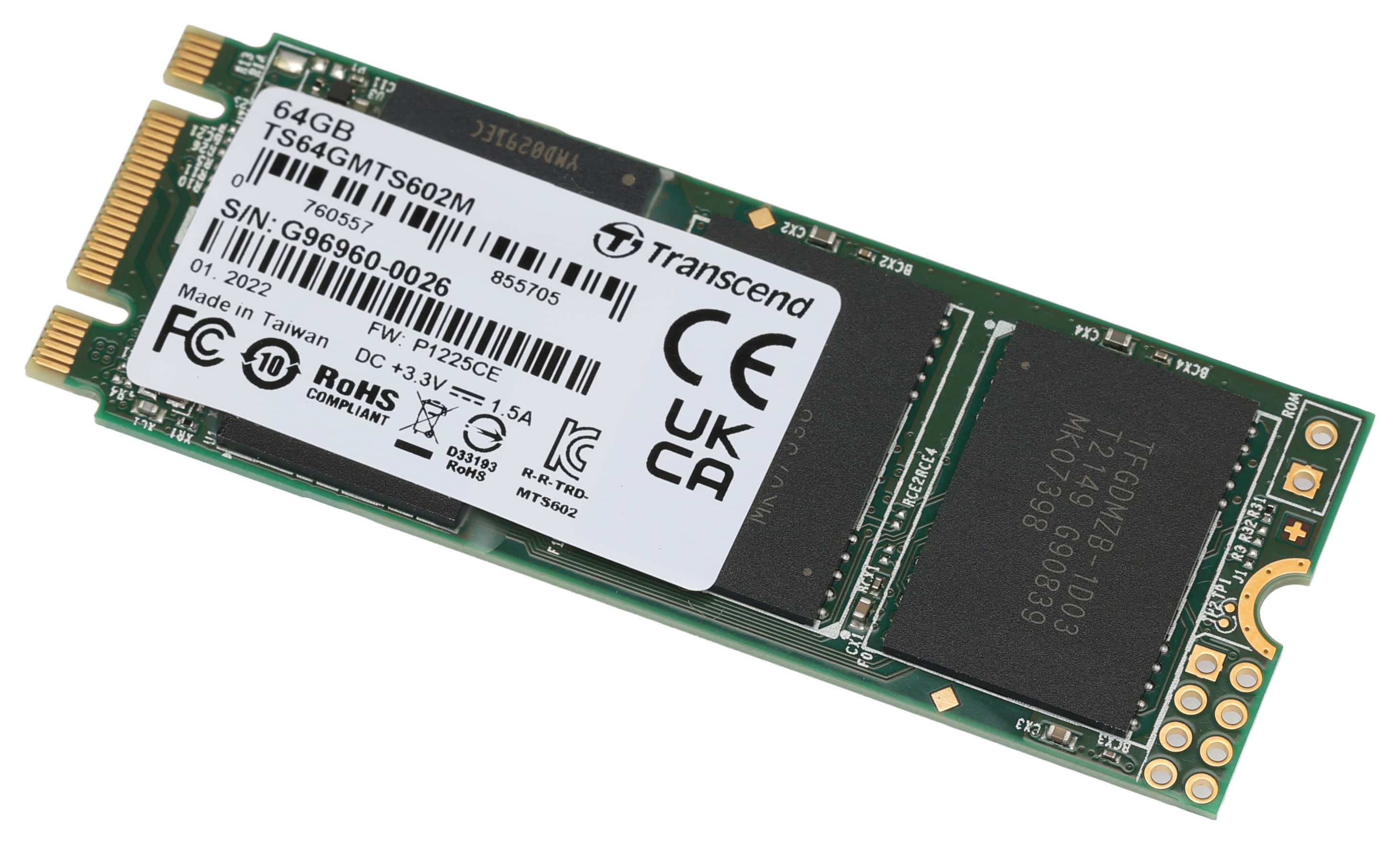 Transcend MTS602M M.2 64 GB Serial ATA III MLC NAND (TS64GMTS602M) (TS64GMTS602M) thumbnail