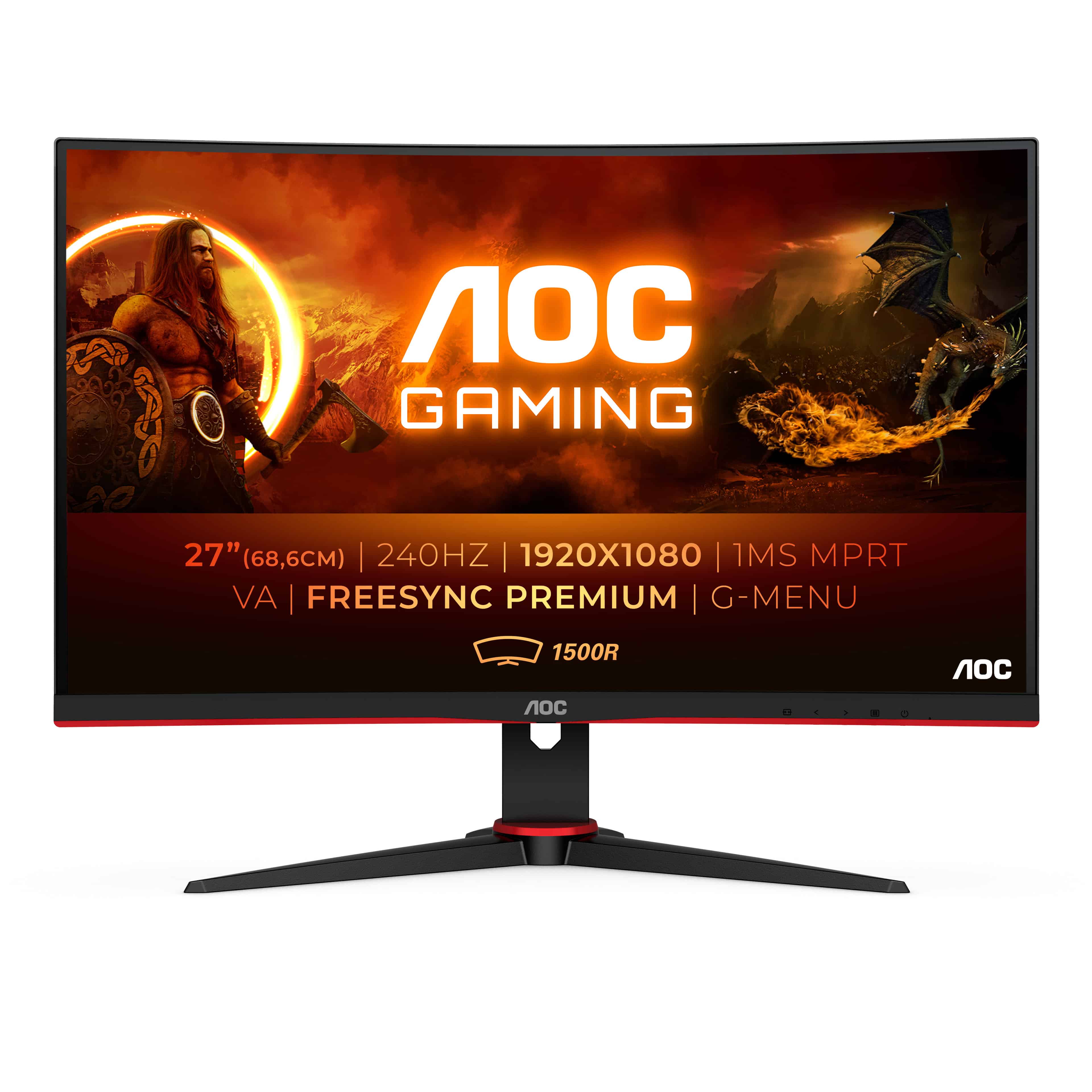 AOC G2 C27G2ZE/BK computer monitor 68,6 cm (27) 1920 x 1080 Pixels Full HD LED Zwart, Rood (C27G2ZE/BK) thumbnail