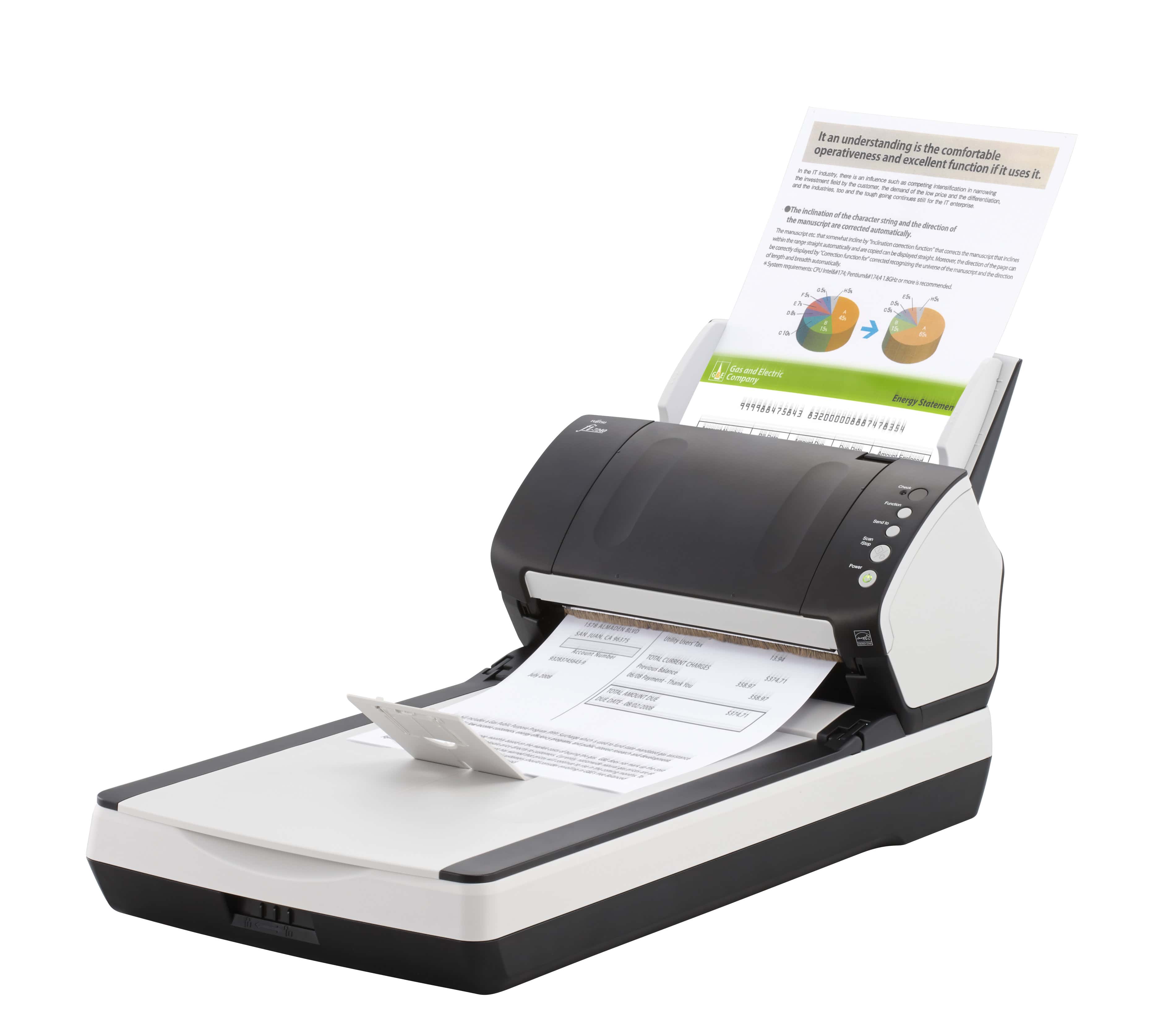 Ricoh fi-7240 Flatbed-/ADF-scanner 600 x 600 DPI A4 Zwart, Wit (PA03670-B601) thumbnail