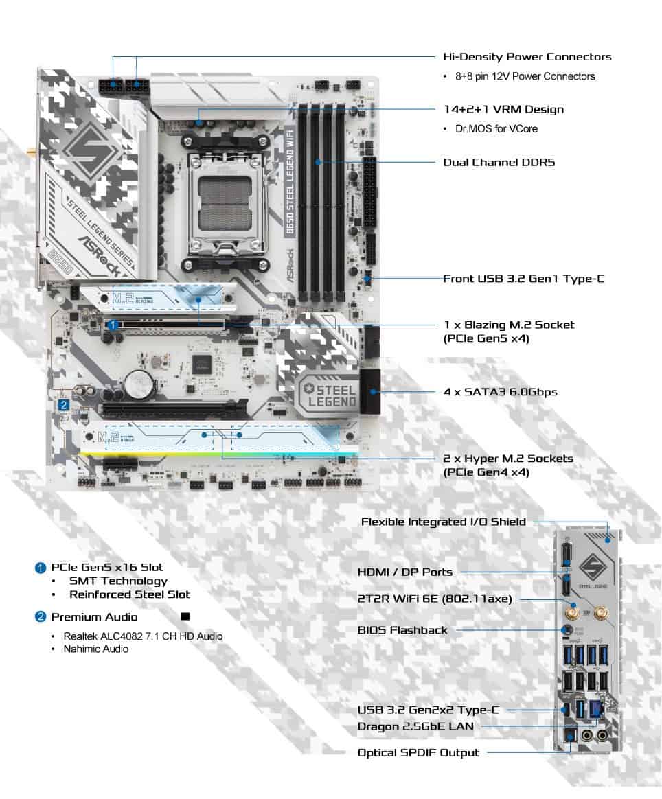 ASRock B650 Steel Legend WiFi - bundko (B650 STEEL LEGEND WIFI) thumbnail