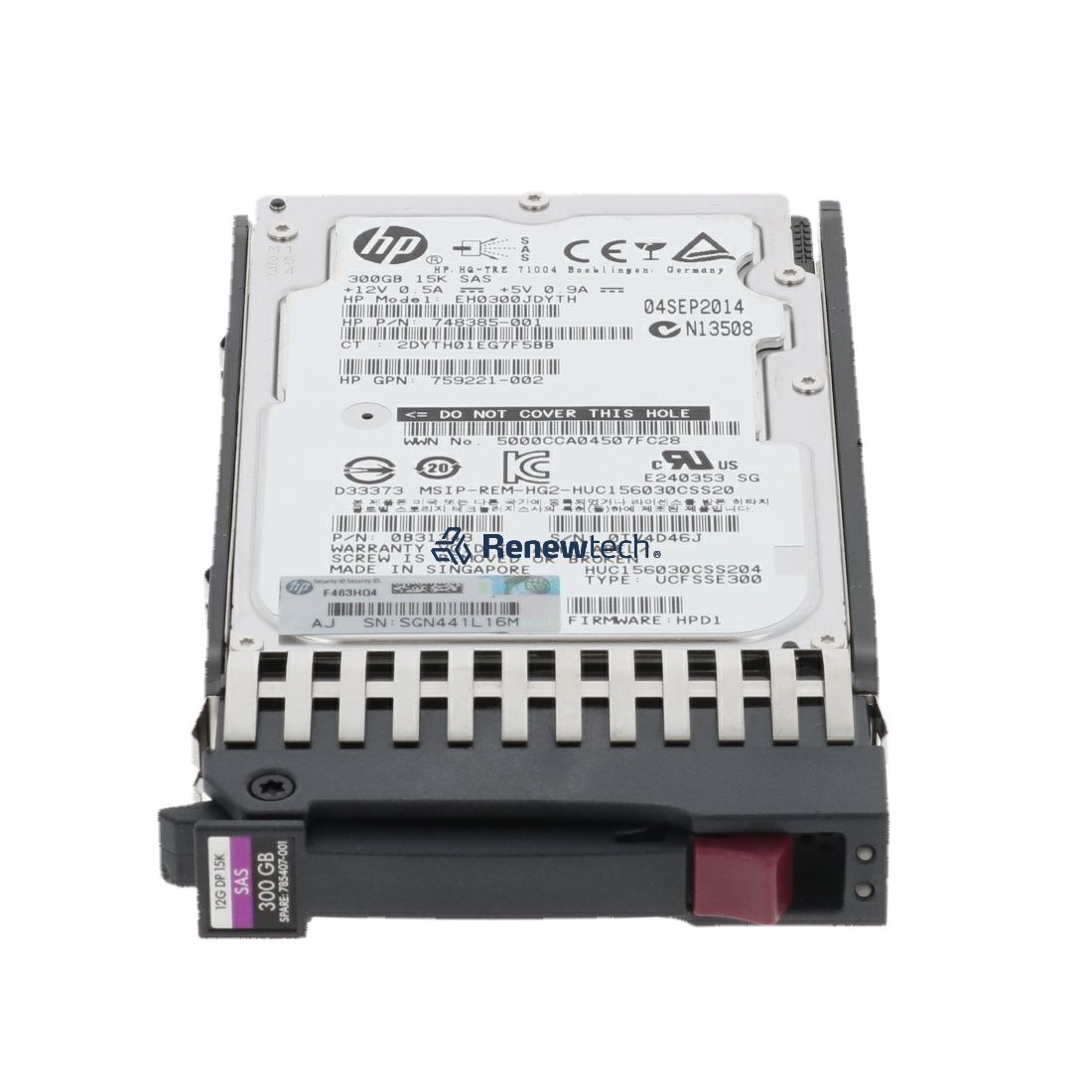 HP 300Gb 15k-rpm 2.5in DP SAS-6G (785407-00-RFB) thumbnail