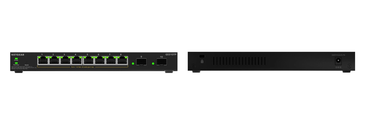 Netgear S350 8P GE POE+SMART SWITCH (GS310TP-200EUS) thumbnail