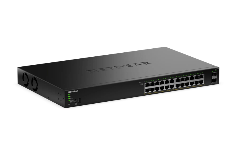 NETGEAR GS324TPv2 Managed L2/L3 Gigabit Ethernet (10/100/1000) Power over Ethernet (PoE) 1U Zwart (GS324TP-200EUS) thumbnail