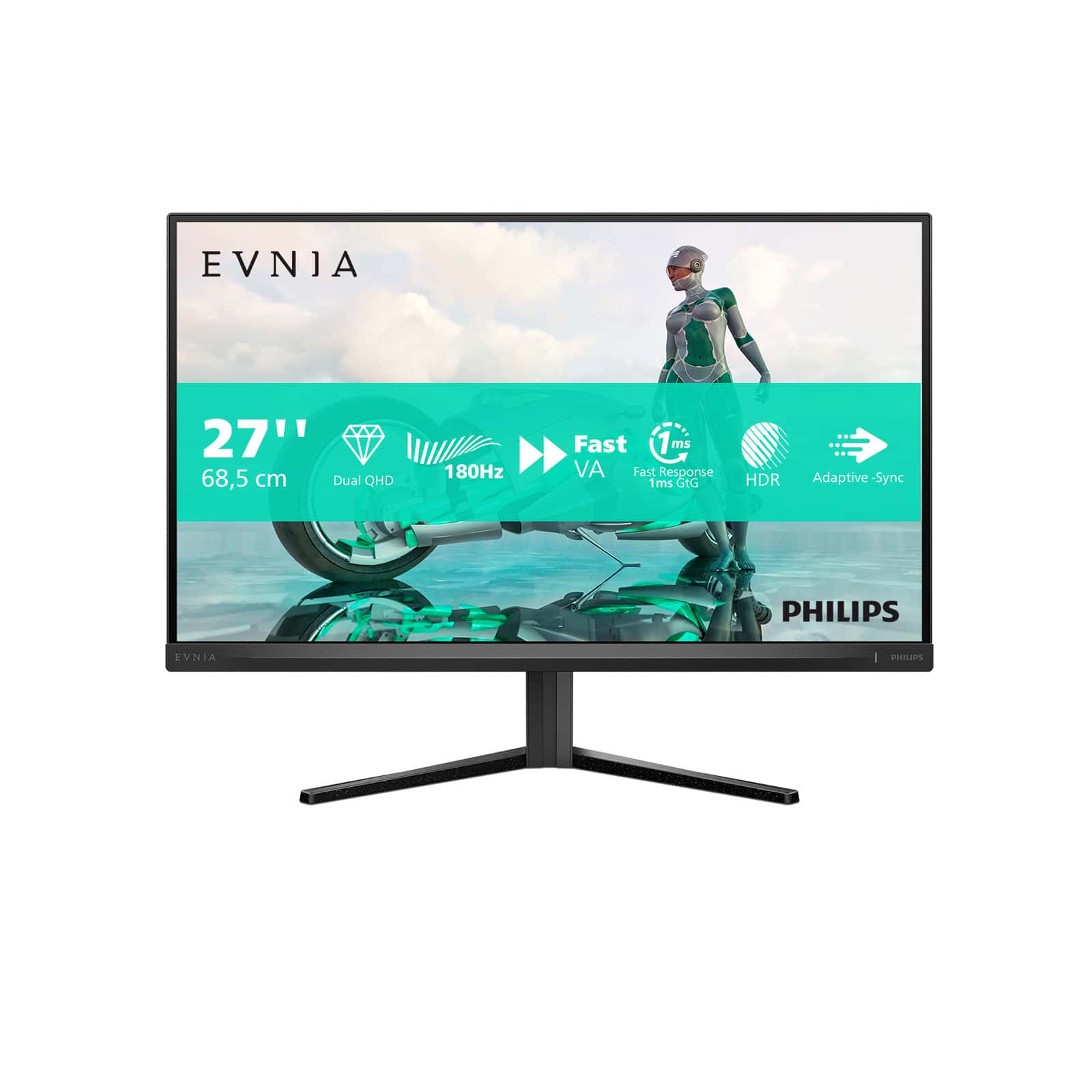 Philips Evnia 27M2N3500NL/00 computer monitor 68,6 cm (27") 2560 x 1440 Pixels Quad HD LCD Zwart (27M2N3500NL) thumbnail
