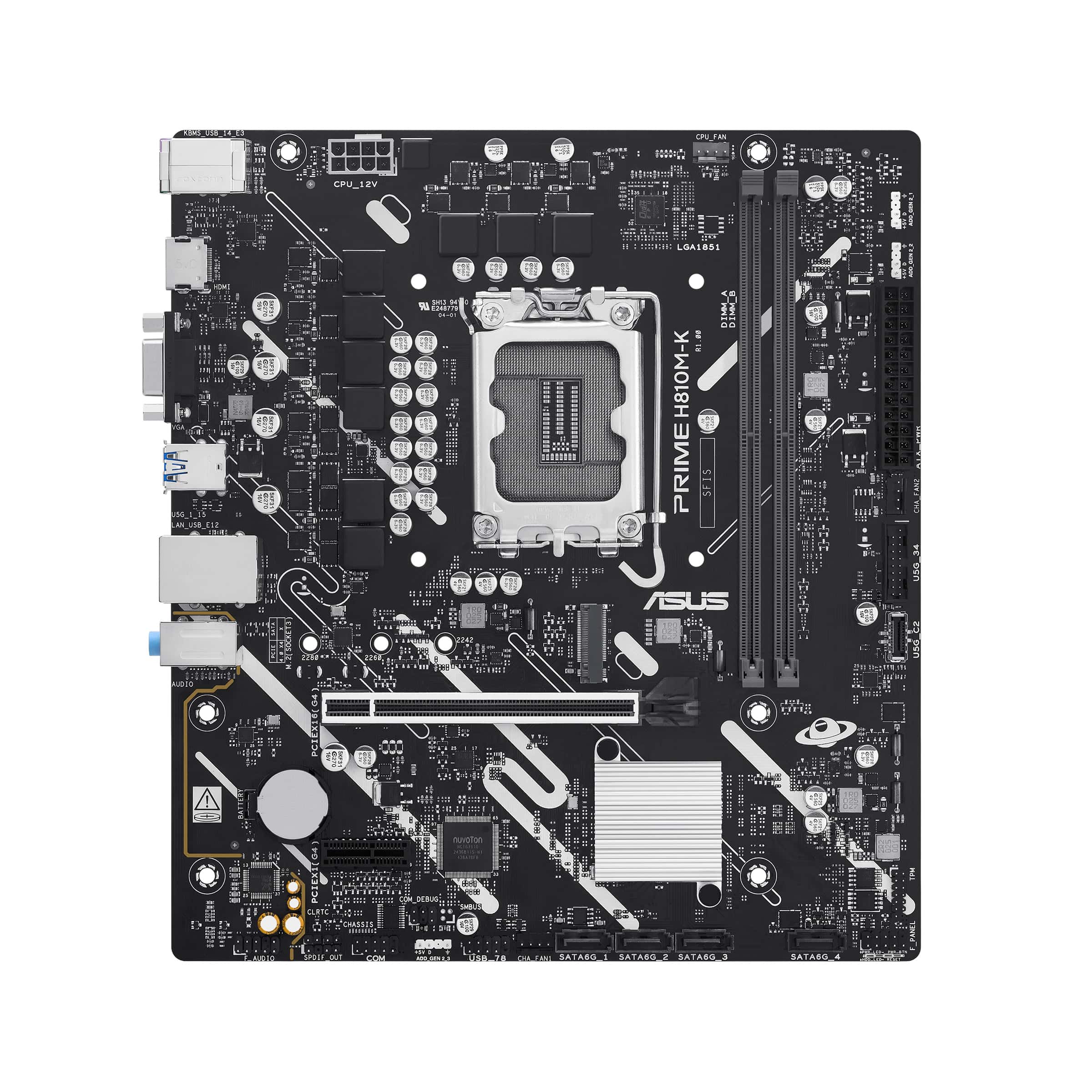 ASUS PRIME H810M-K Intel H810 LGA 1851 (Socket V1) micro ATX (90MB1N10-M0EAY0) thumbnail