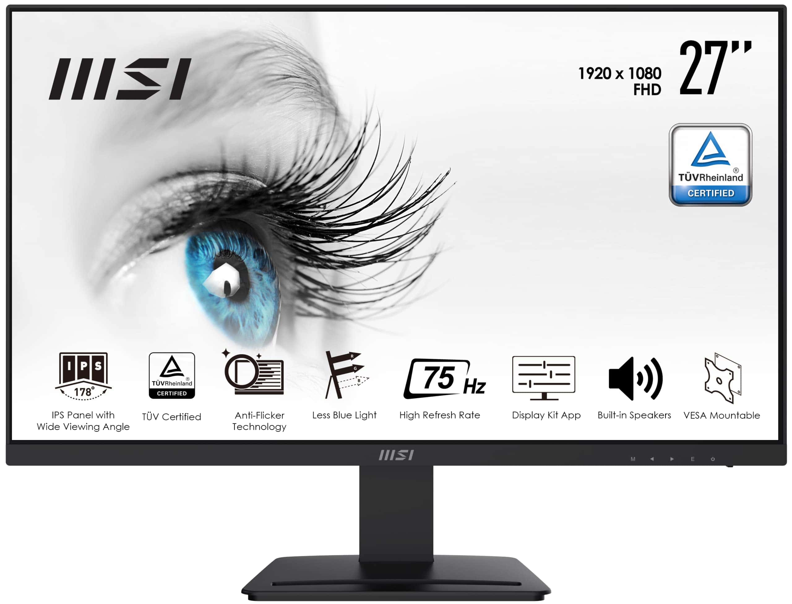 MSI PRO MP273QDE E7 68,58cm QHD 16:9 IPS DP HDMI (9S6-3PB4CH-276) thumbnail